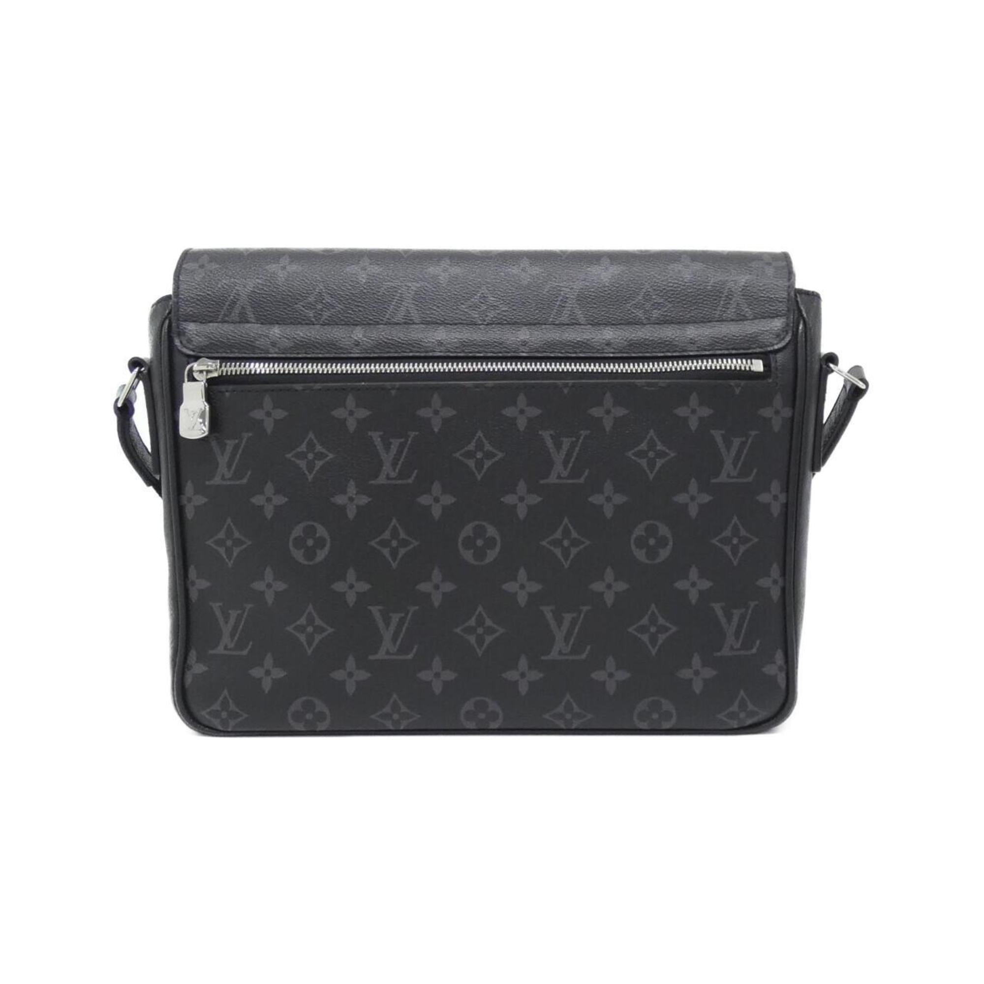 Louis Vuitton Black Coated Canvas Leather Shoulder Bag (Pre-Owned)