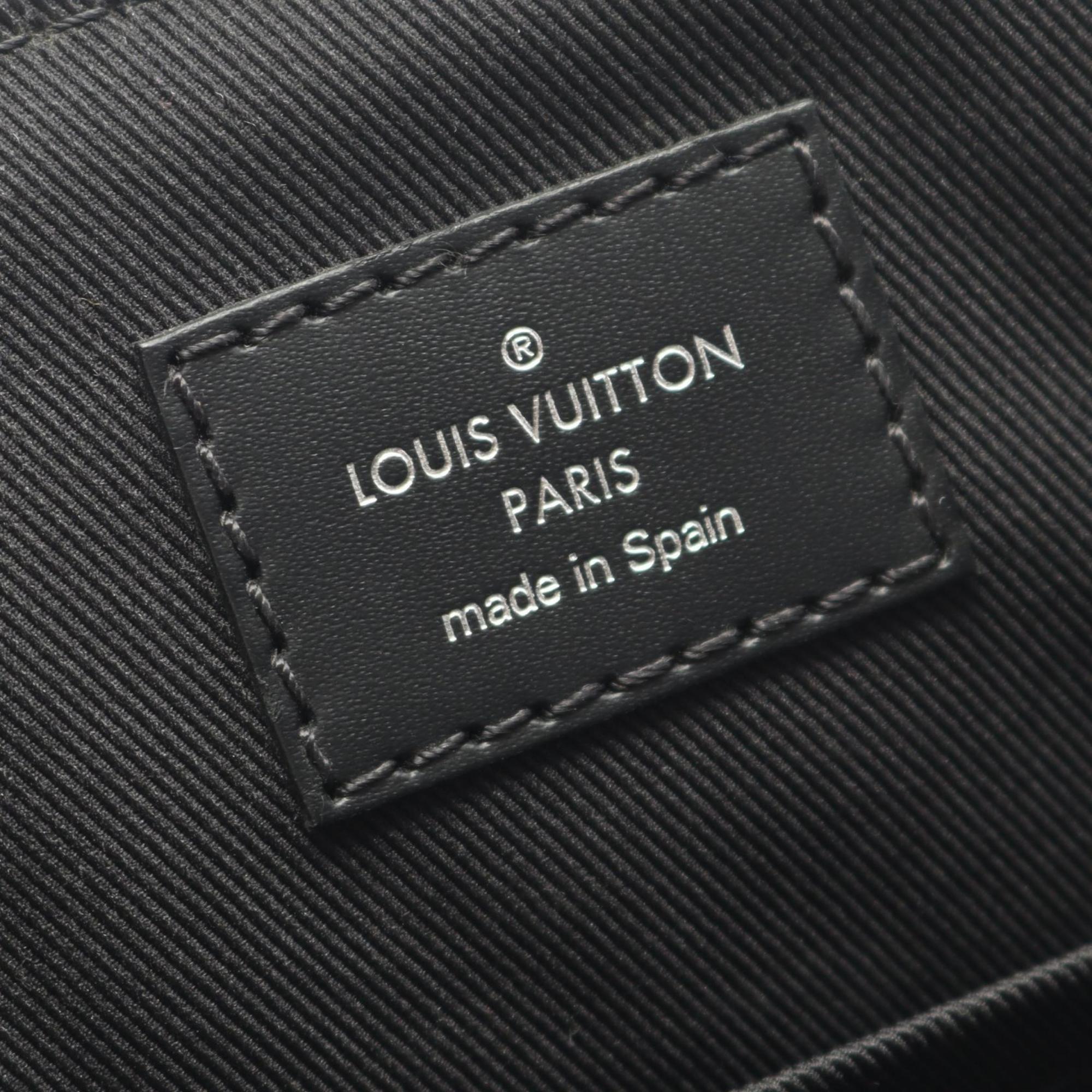 Louis Vuitton Black Coated Canvas Leather Shoulder Bag (Pre-Owned)
