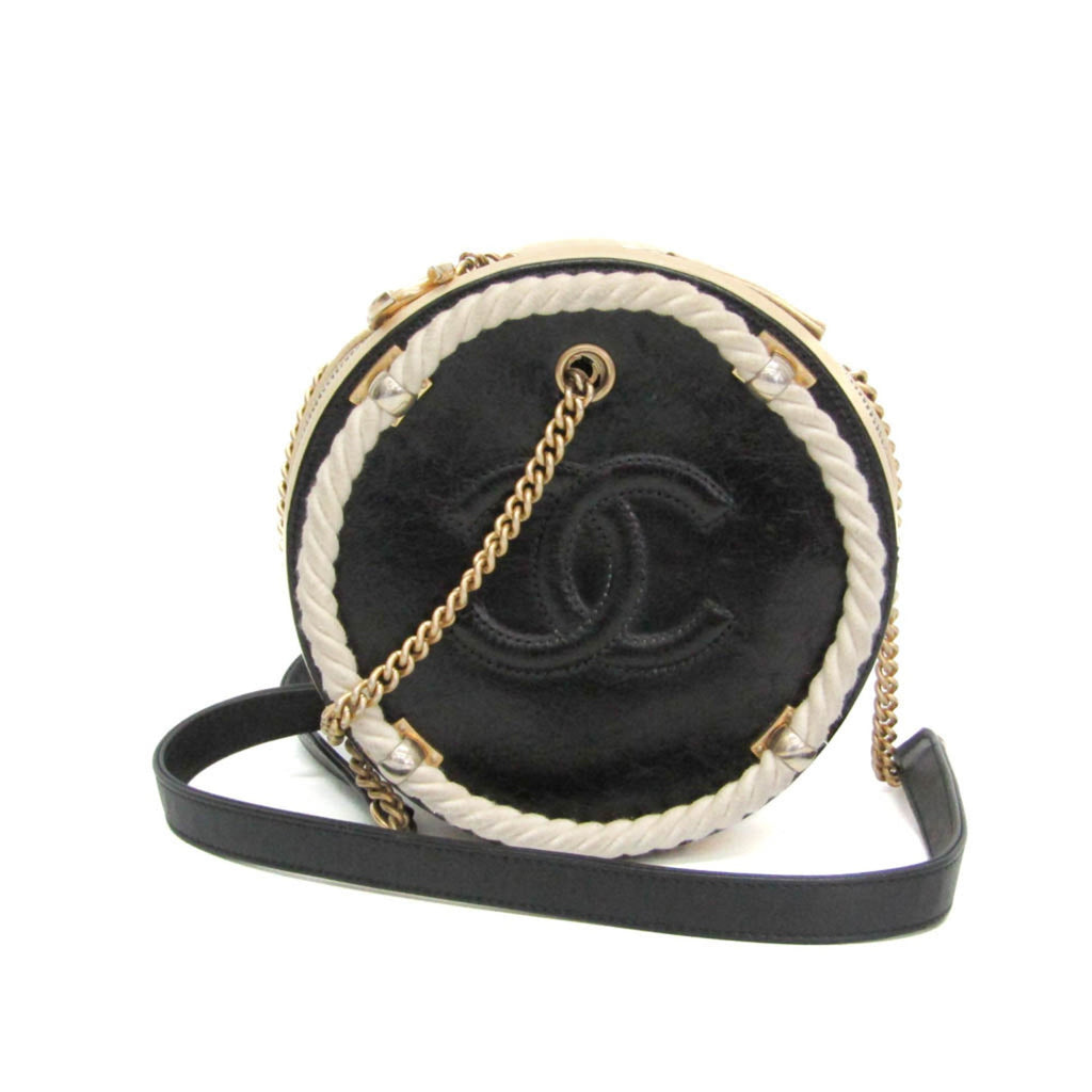En Vogue Round Bag Crumpled Calfskin Small