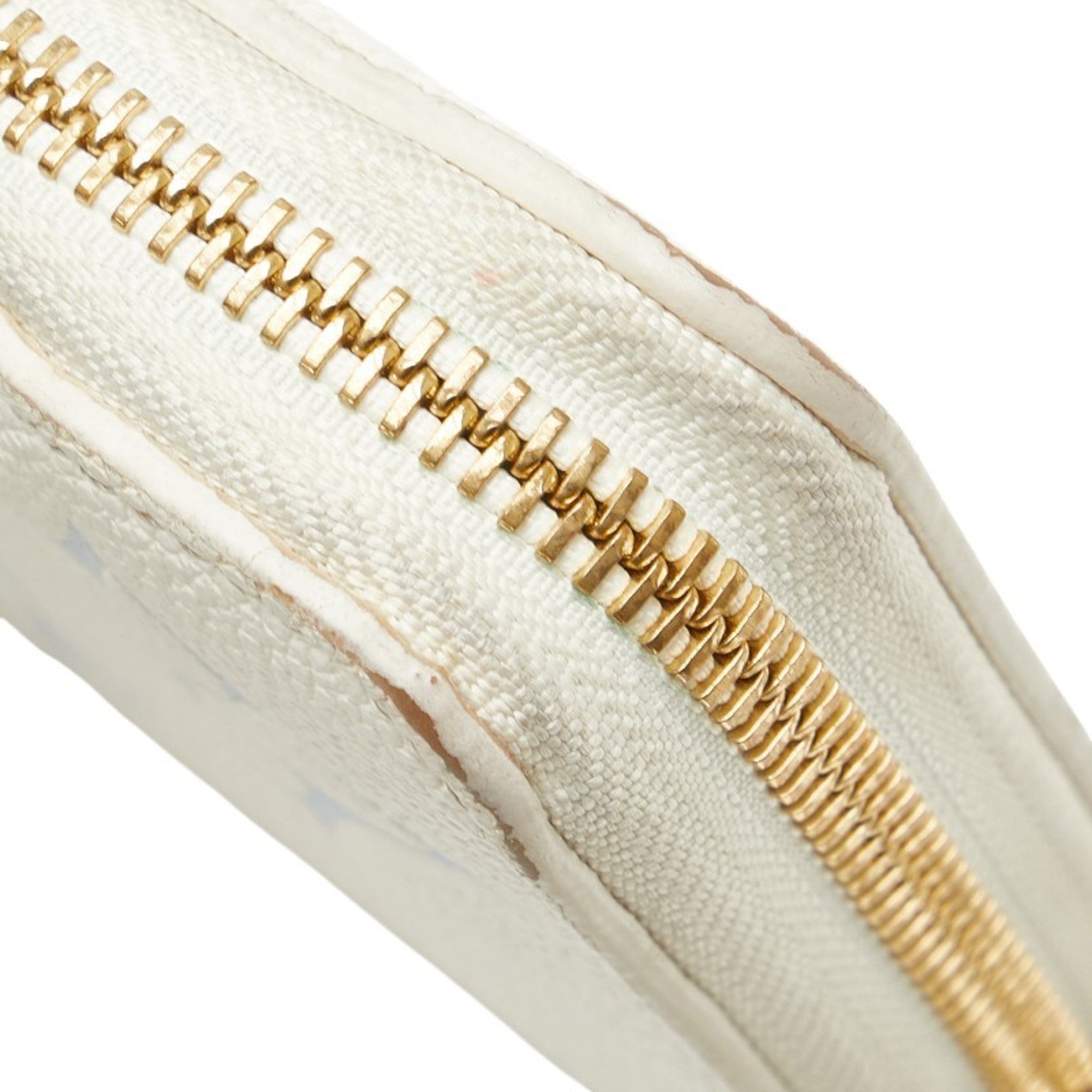 Louis Vuitton Blue White Leather Long Wallet (Bi-Fold) (Pre-Owned)