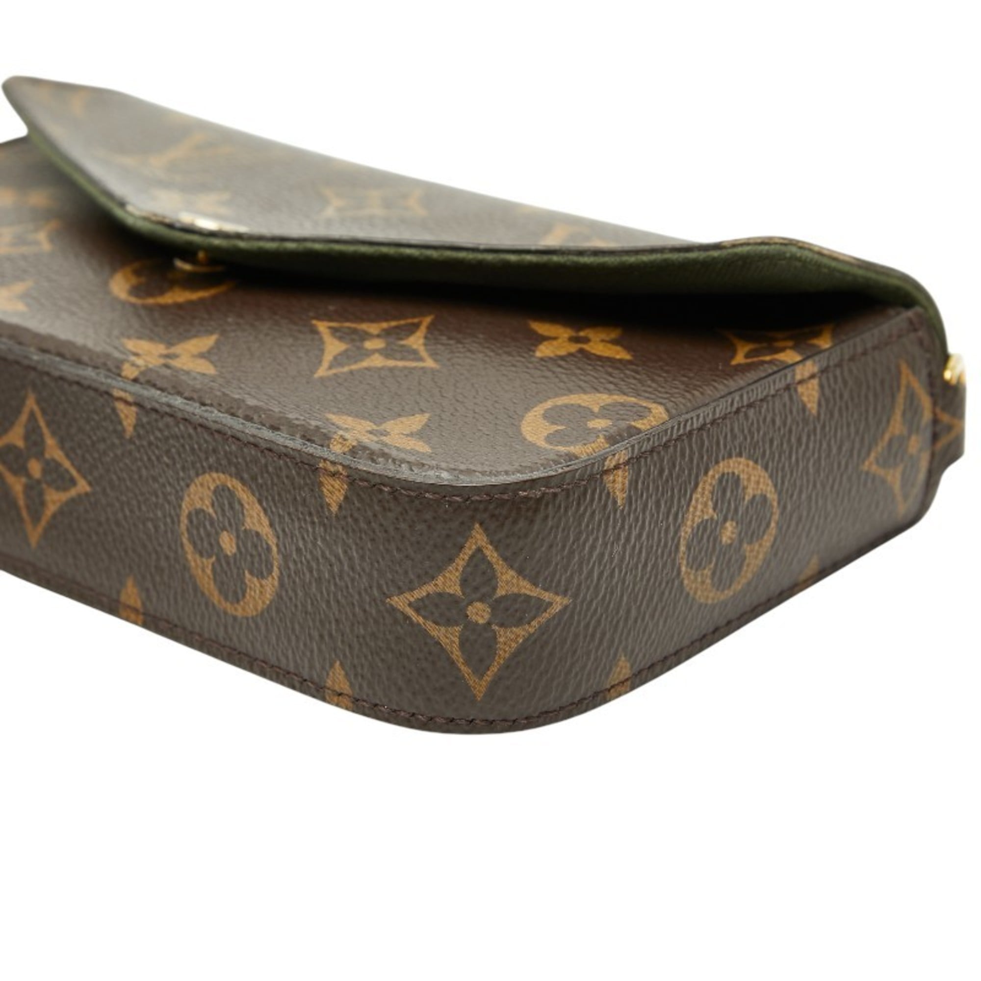 Louis Vuitton Brown Pvc Leather Pochette Pouch Shoulder Bag (Pre-Owned)