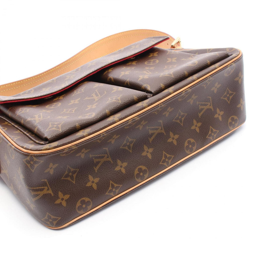 Louis Vuitton Monogram Brown Coated Canvas Leather Shoulder Bag (Pre-Owned)