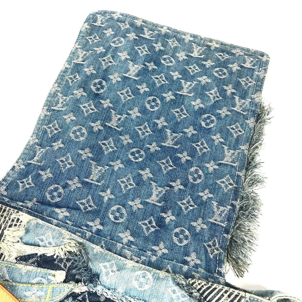 Louis Vuitton Blue Monogram Monogram Denim Messenger Bag Shoulder Bag (Pre-Owned)