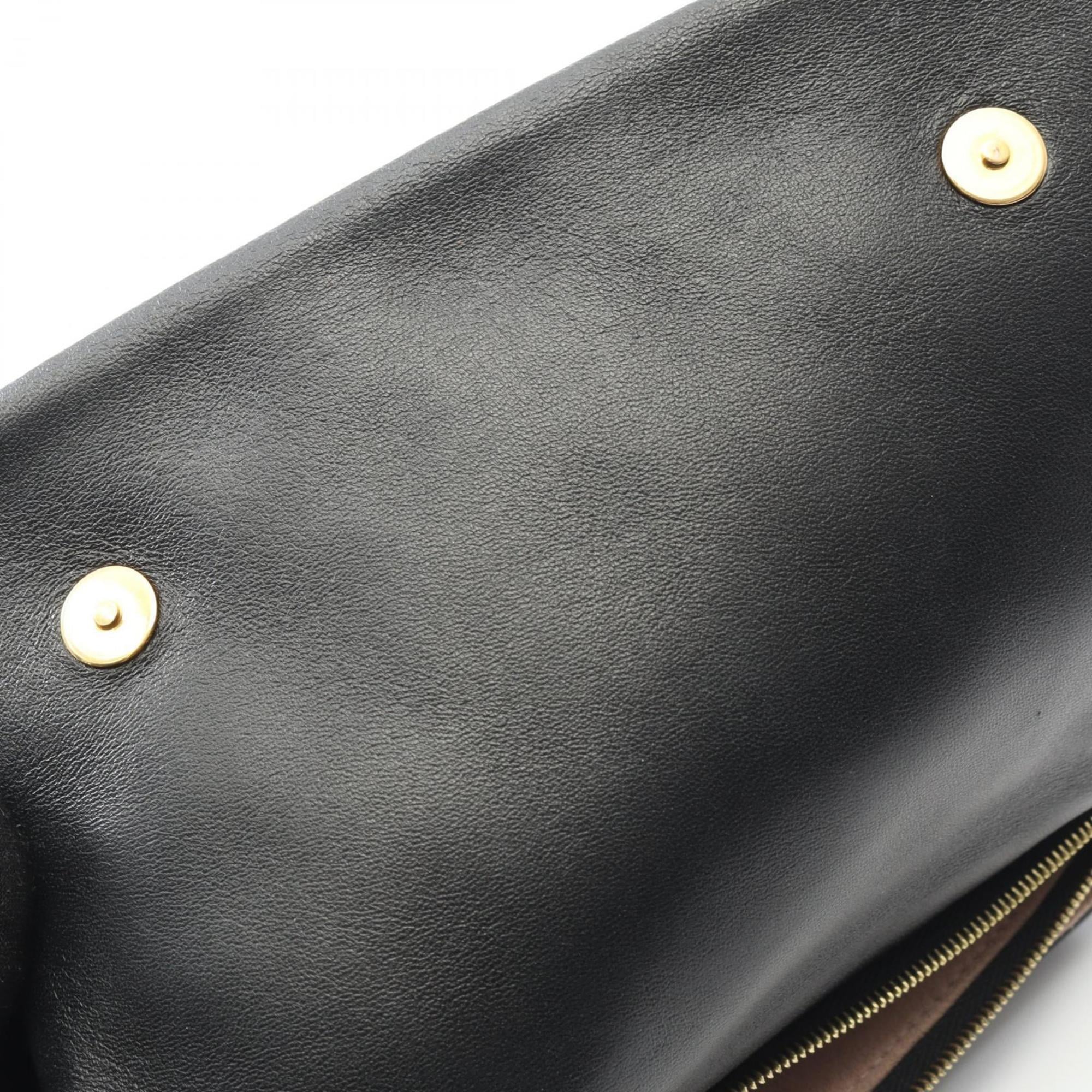 Louis Vuitton Black Noir Leather Shoulder Bag (Pre-Owned)