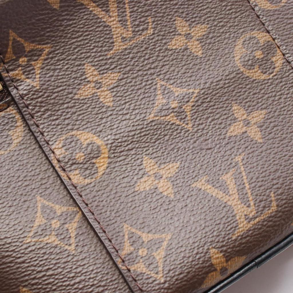 Louis Vuitton Black Brown Pvc Leather Handbag (Pre-Owned)