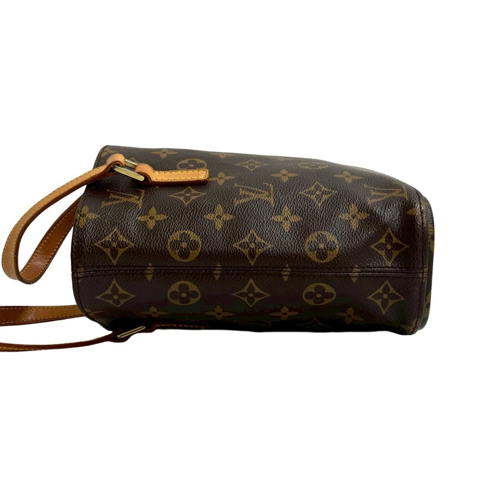 Louis Vuitton Brown Leather Pvc Handbag Tote Bag (Pre-Owned)