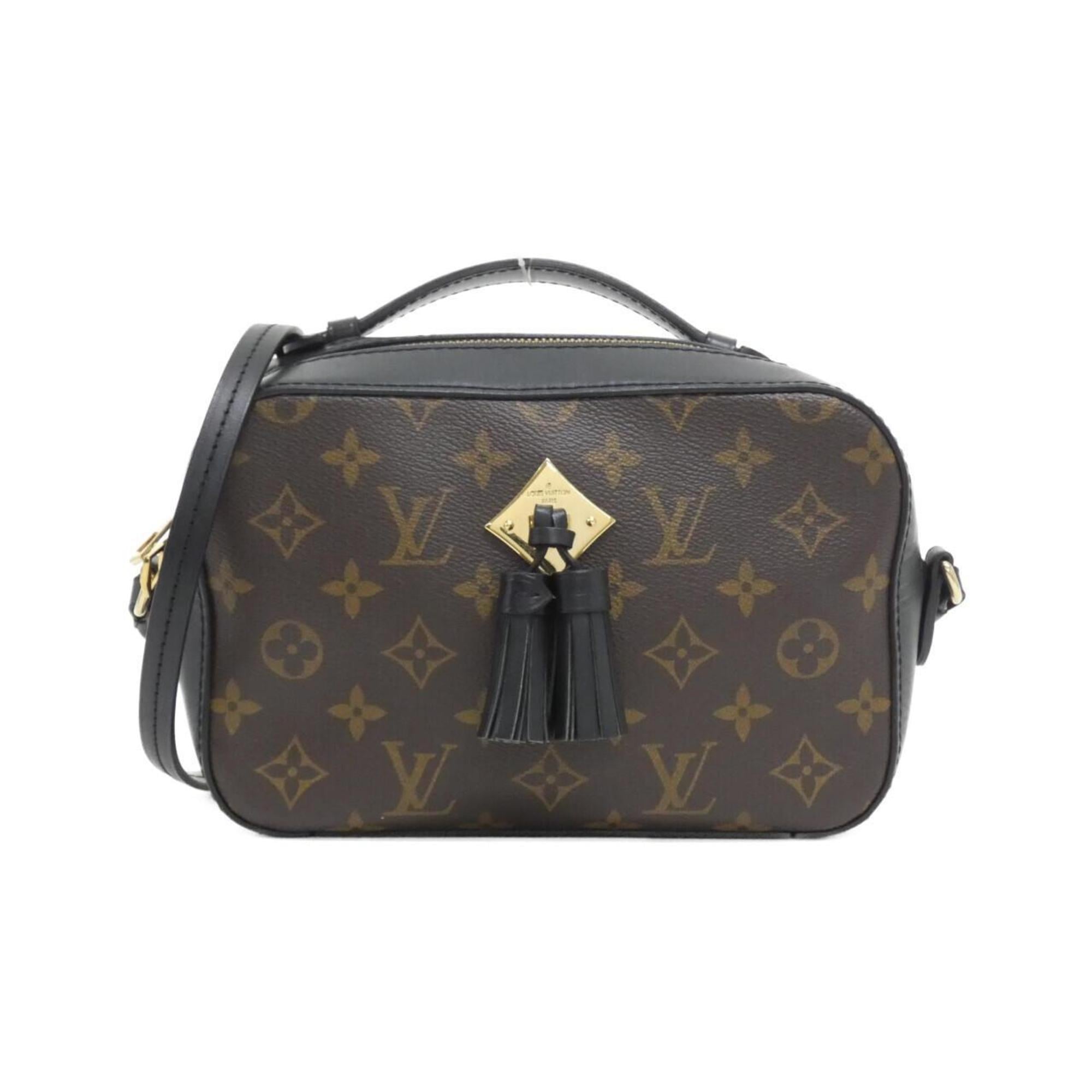Louis Vuitton Black Marron Coated Canvas Leather Shoulder Bag (Pre-Owned)