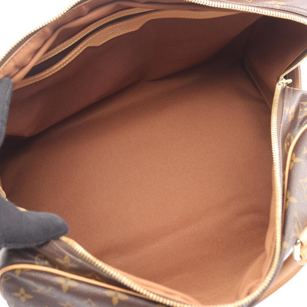Louis Vuitton Brown Coated Canvas Leather Boston Bag (Pre-Owned)