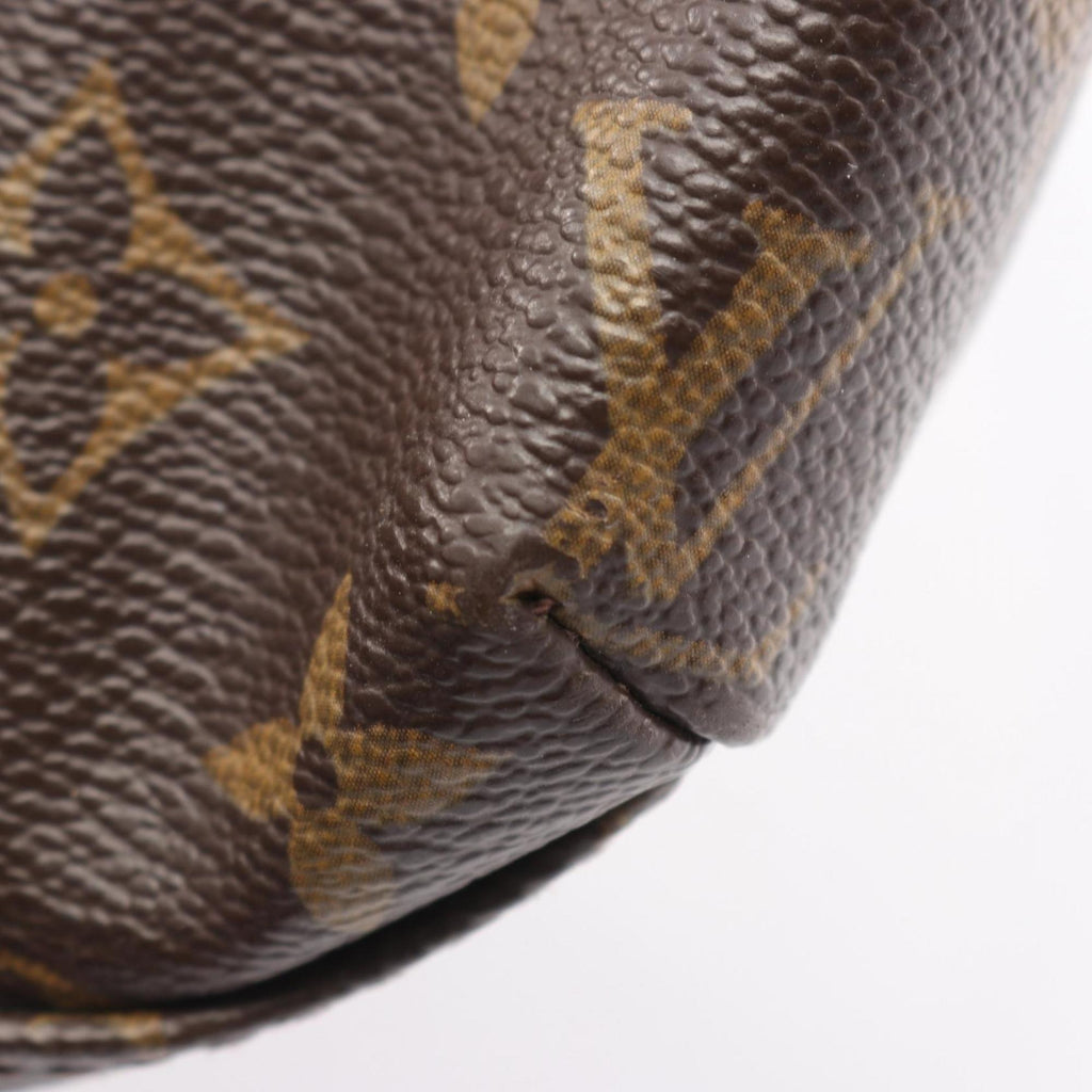 Louis Vuitton Brown Monogram Coated Canvas Leather Tote Bag (Pre-Owned)