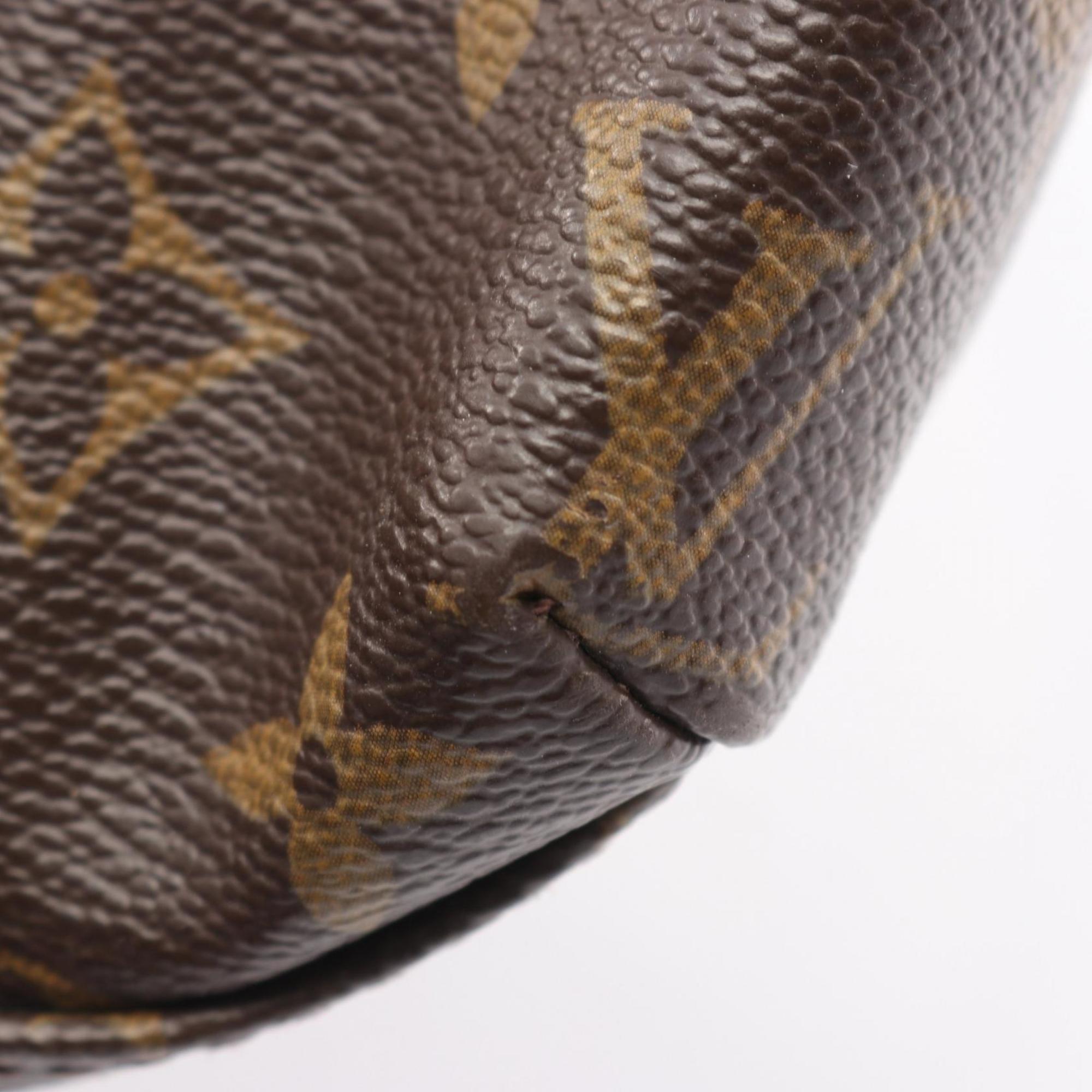 Louis Vuitton Brown Monogram Coated Canvas Leather Tote Bag (Pre-Owned)