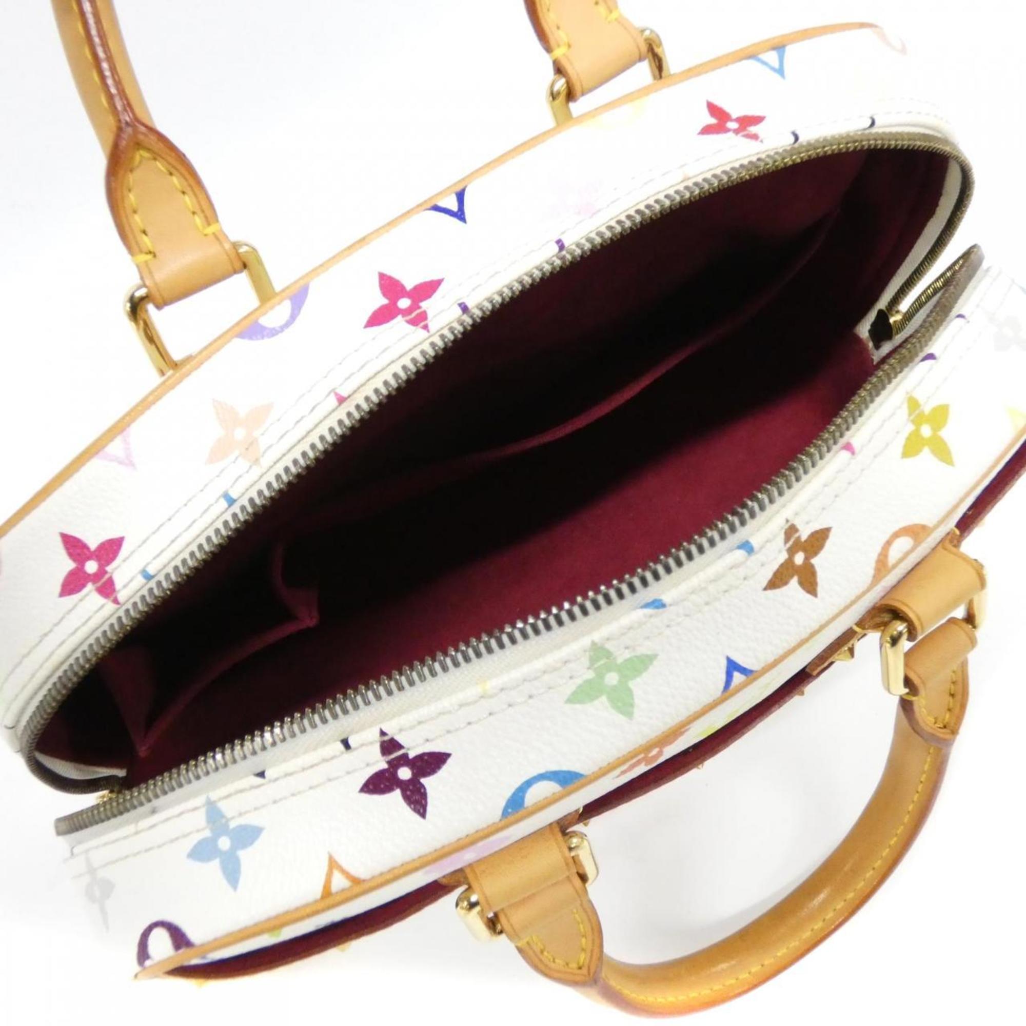 Louis Vuitton White Coated Canvas Handbag (Pre-Owned)