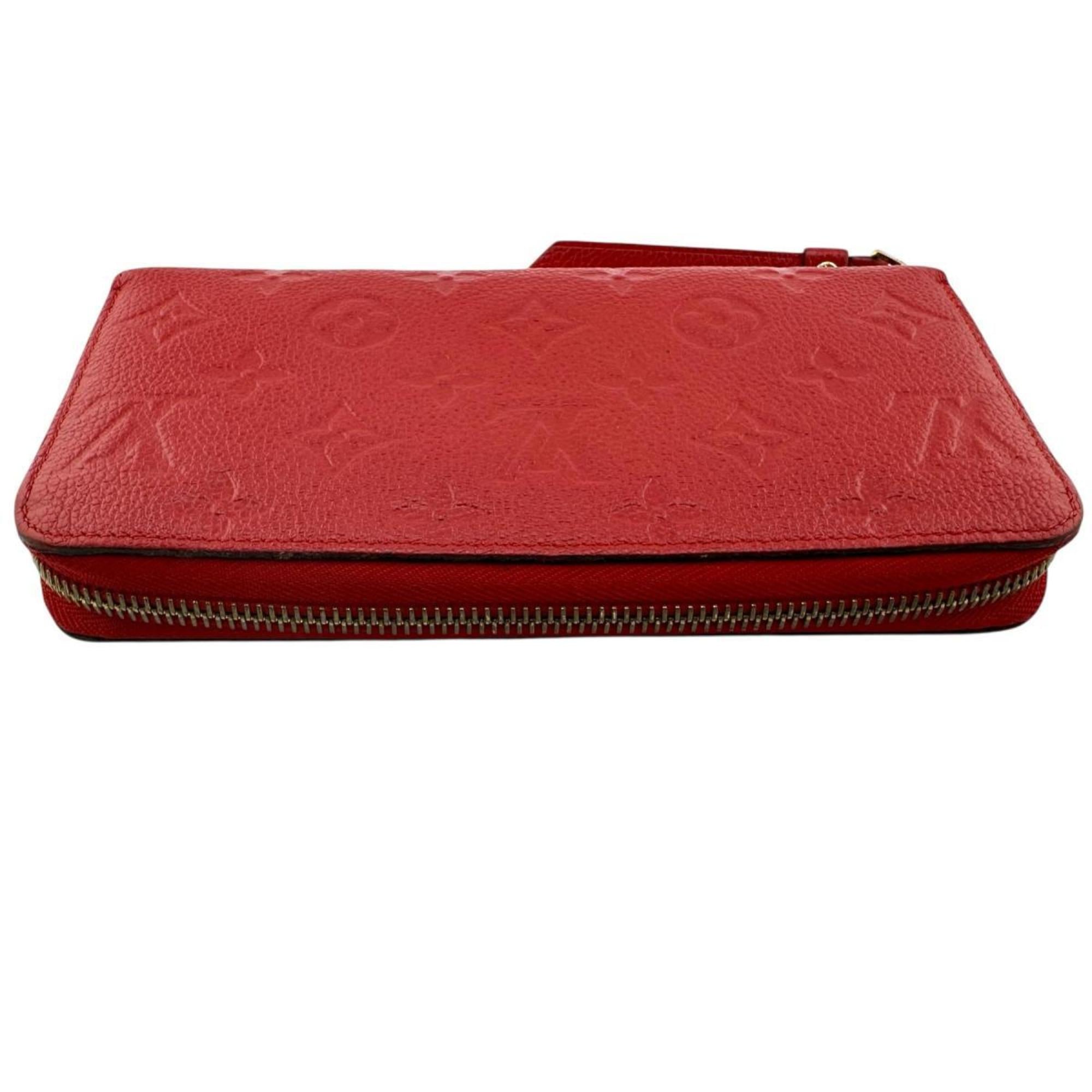 Louis Vuitton Monogram Empreinte Red Color Monogram Empreinte Long Wallet (Bi-Fold) (Pre-Owned)