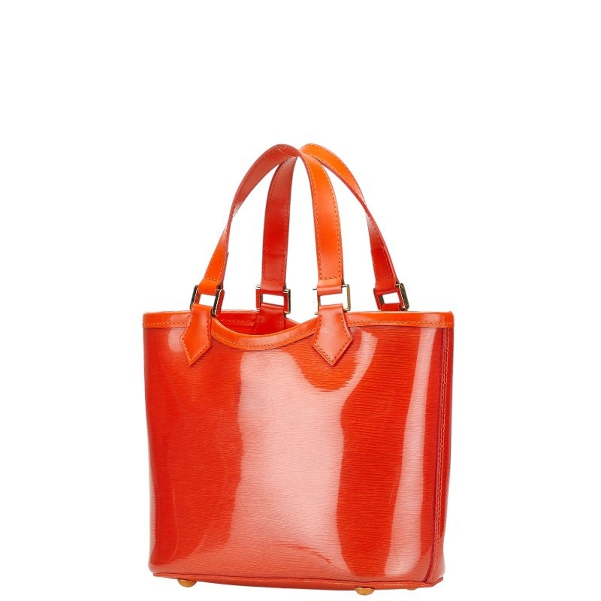 Louis Vuitton Orange Vinyl Leather Handbag (Pre-Owned)