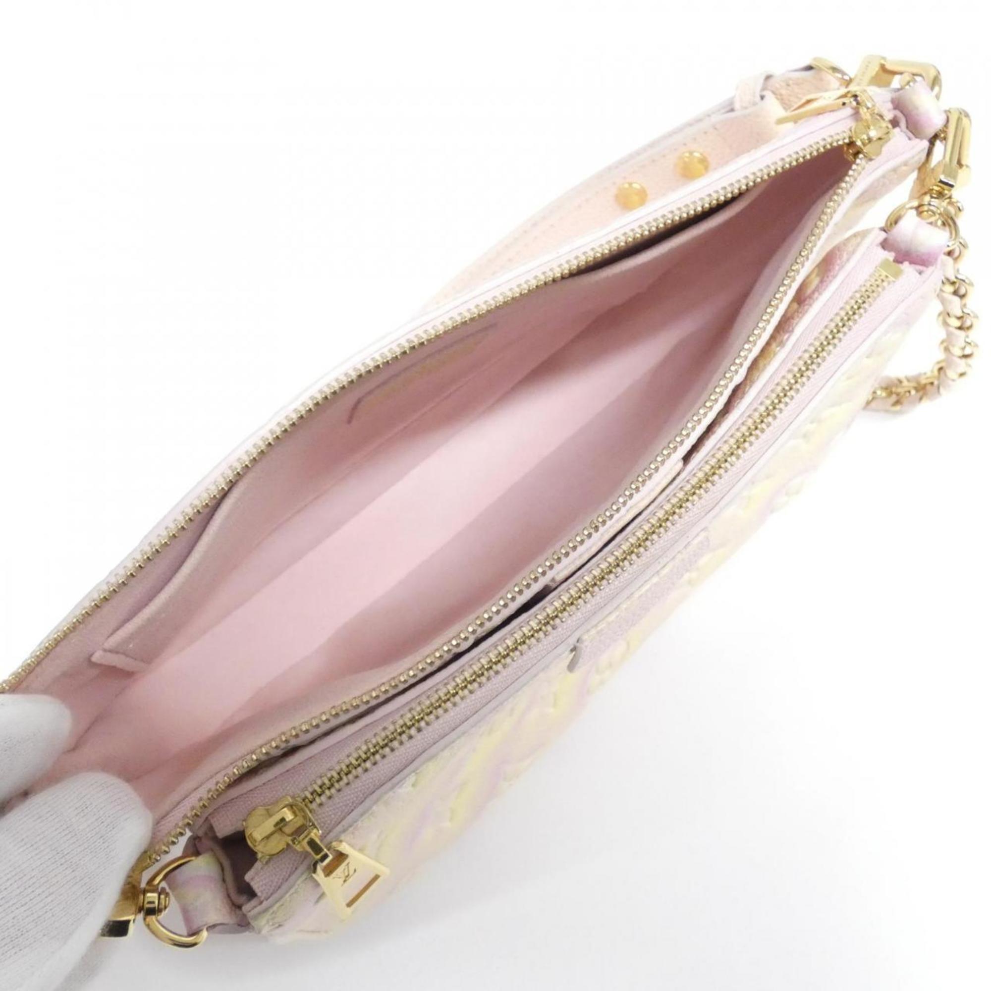 Louis Vuitton Light Pink Leather Pochette Shoulder Bag (Pre-Owned)
