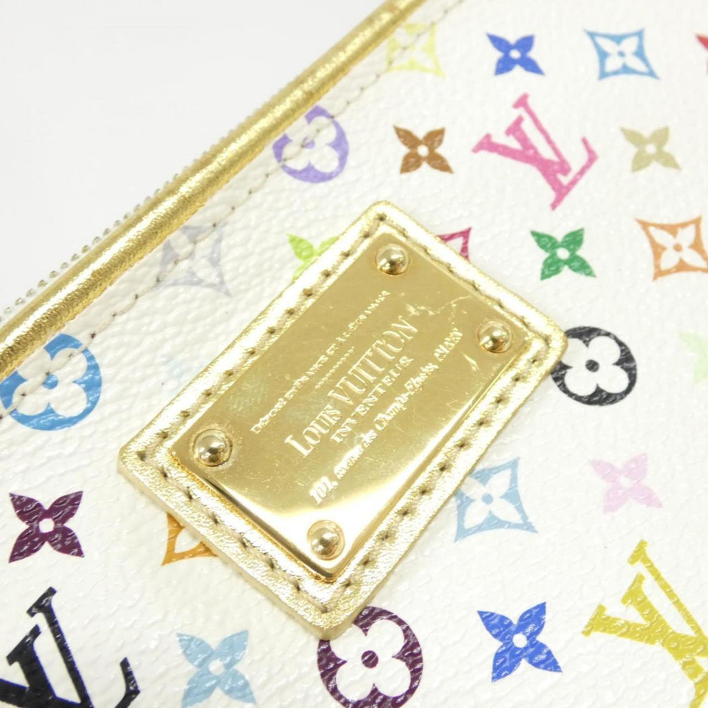 Louis Vuitton Multi-Color White Coated Canvas Pouch (Pre-Owned)