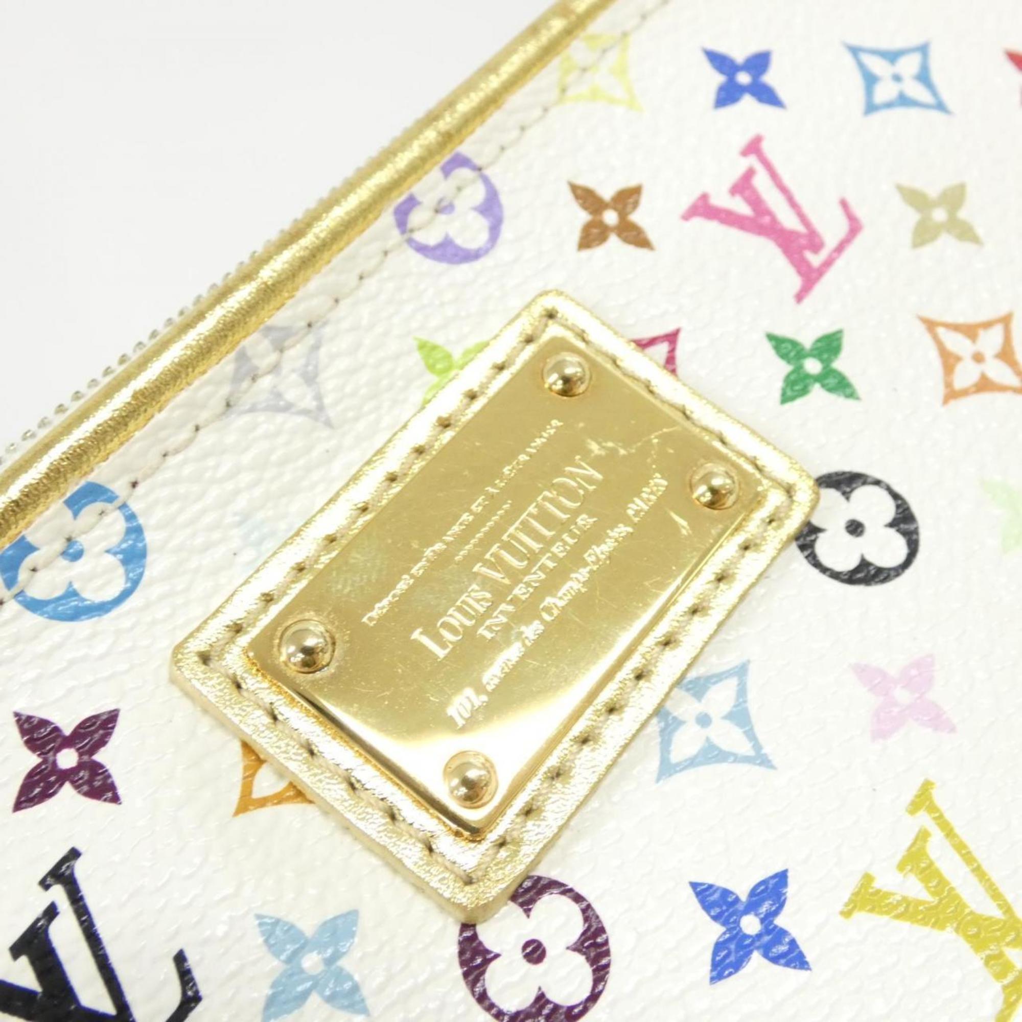 Louis Vuitton Multi-Color White Coated Canvas Pouch (Pre-Owned)