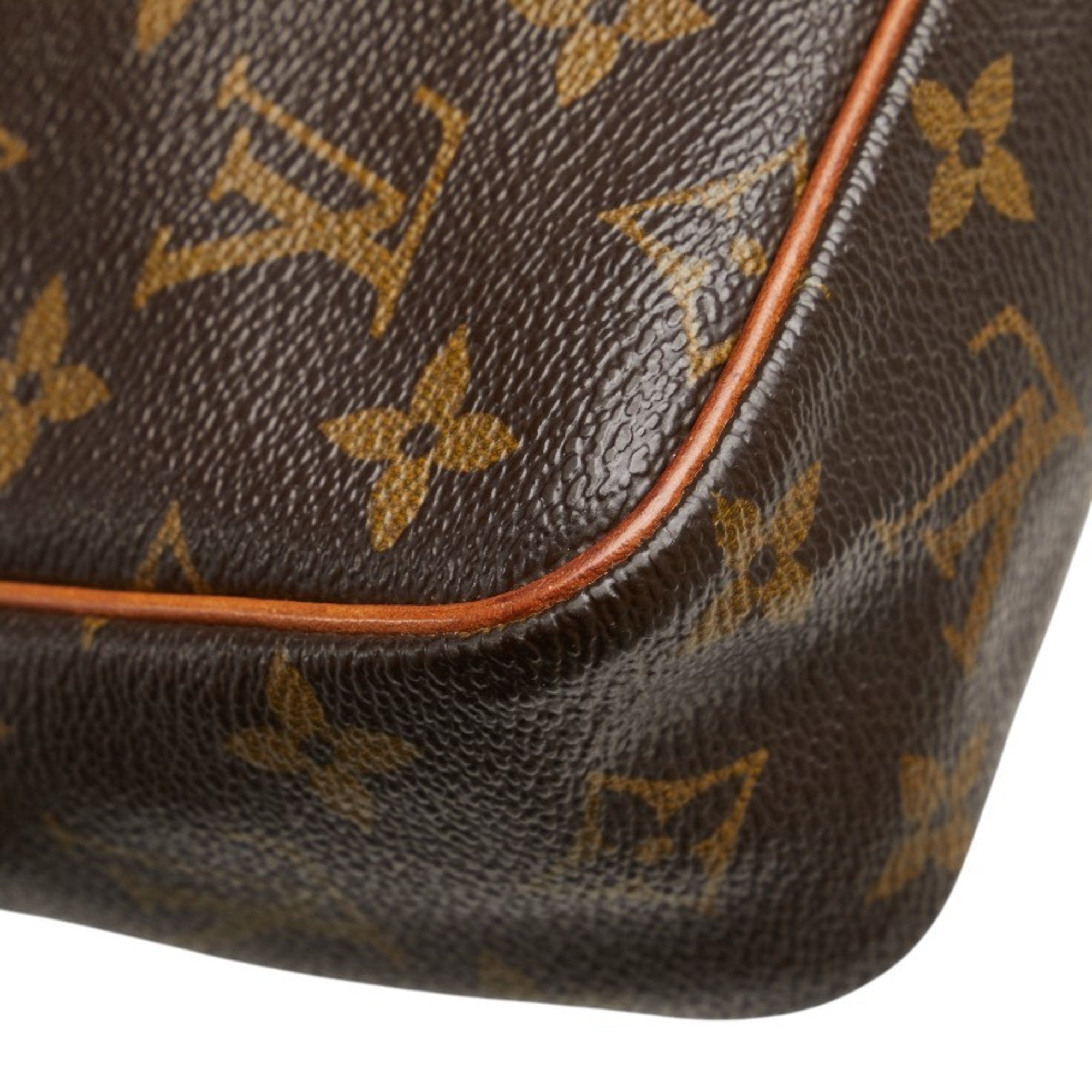 Louis Vuitton Brown Pvc Leather Clutch Bag Handbag (Pre-Owned)