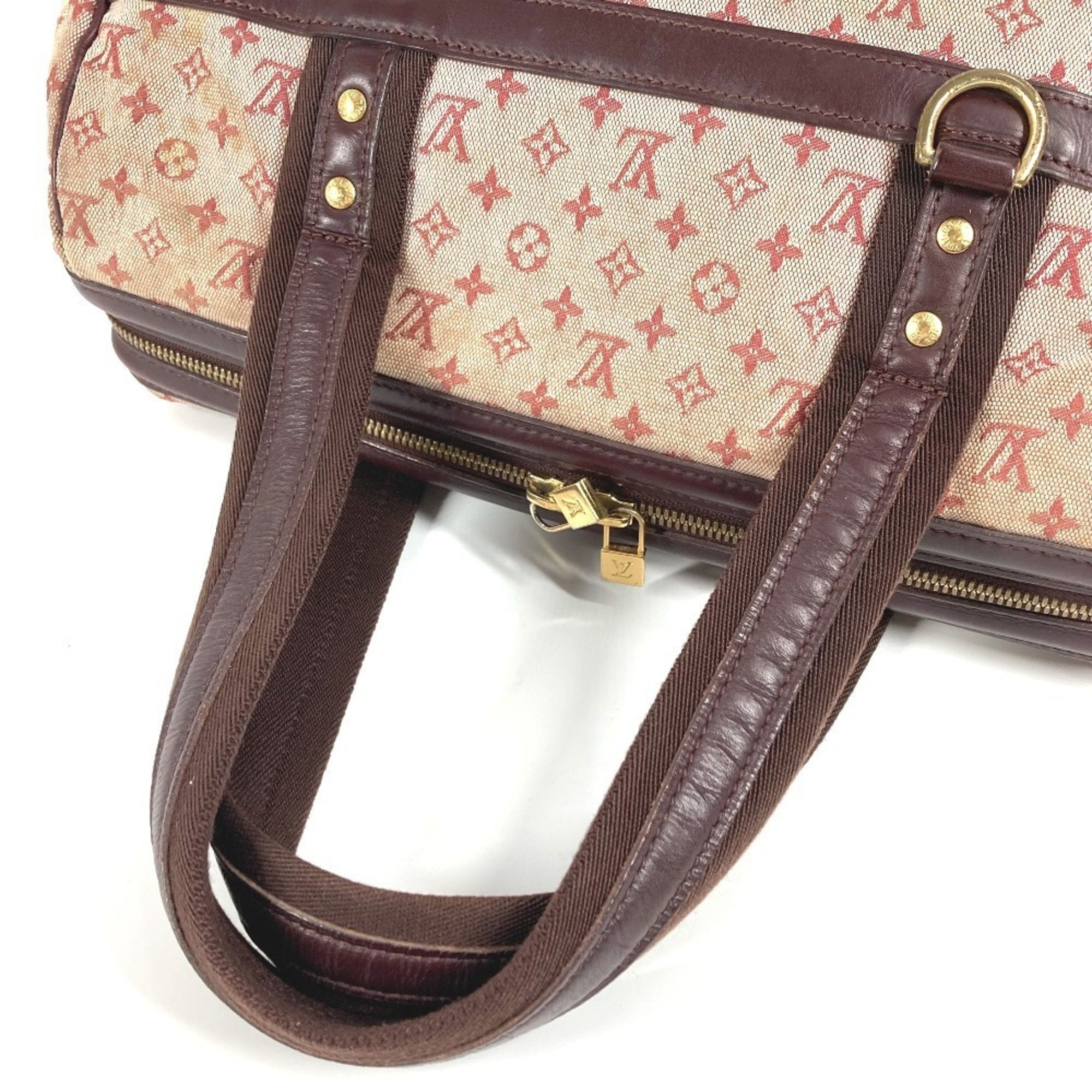 Louis Vuitton Cerise Monogram Red Color Monogram Mini Boston Bag Handbag (Pre-Owned)