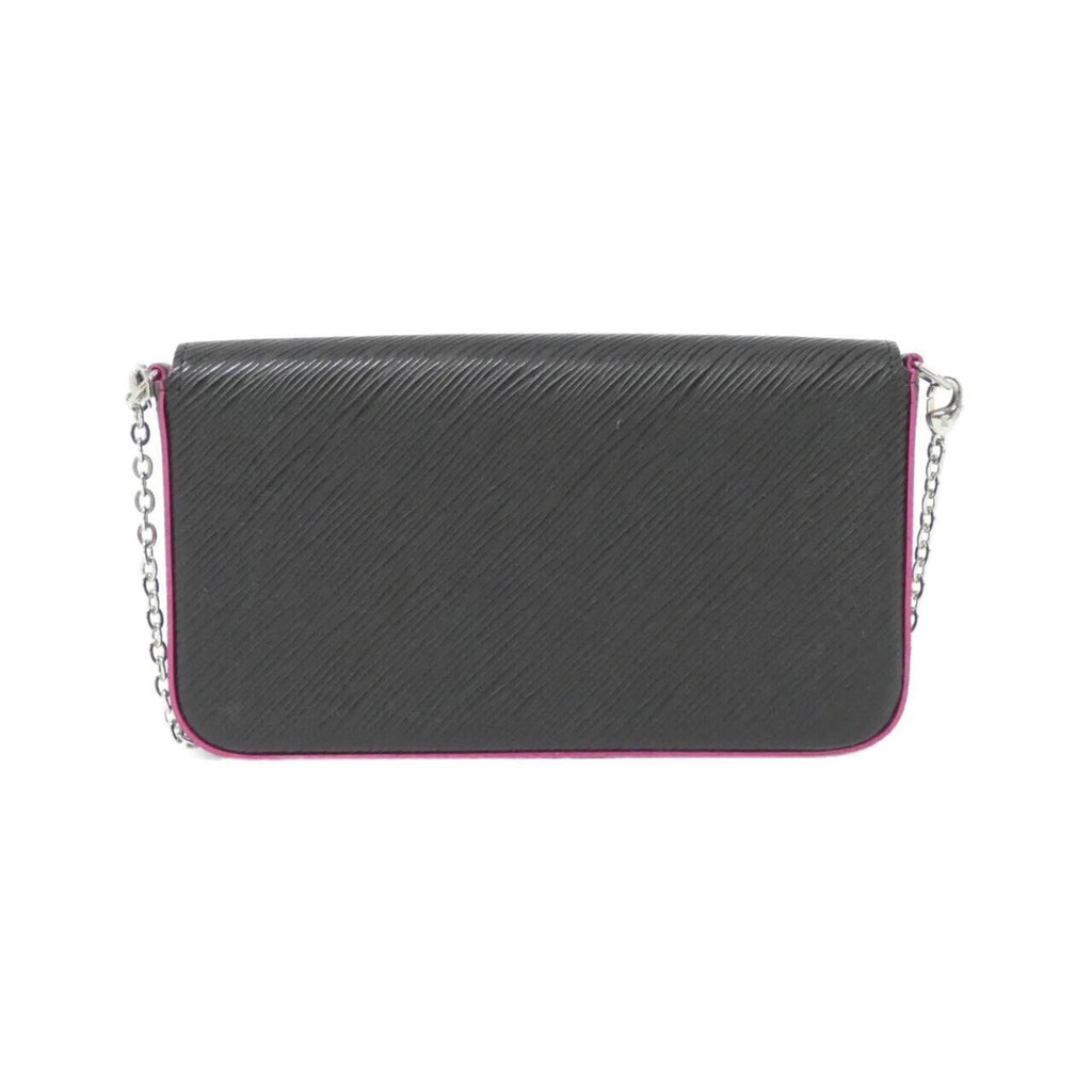Louis Vuitton Epi Hot Pink Noir Leather Pochette Shoulder Bag (Pre-Owned)