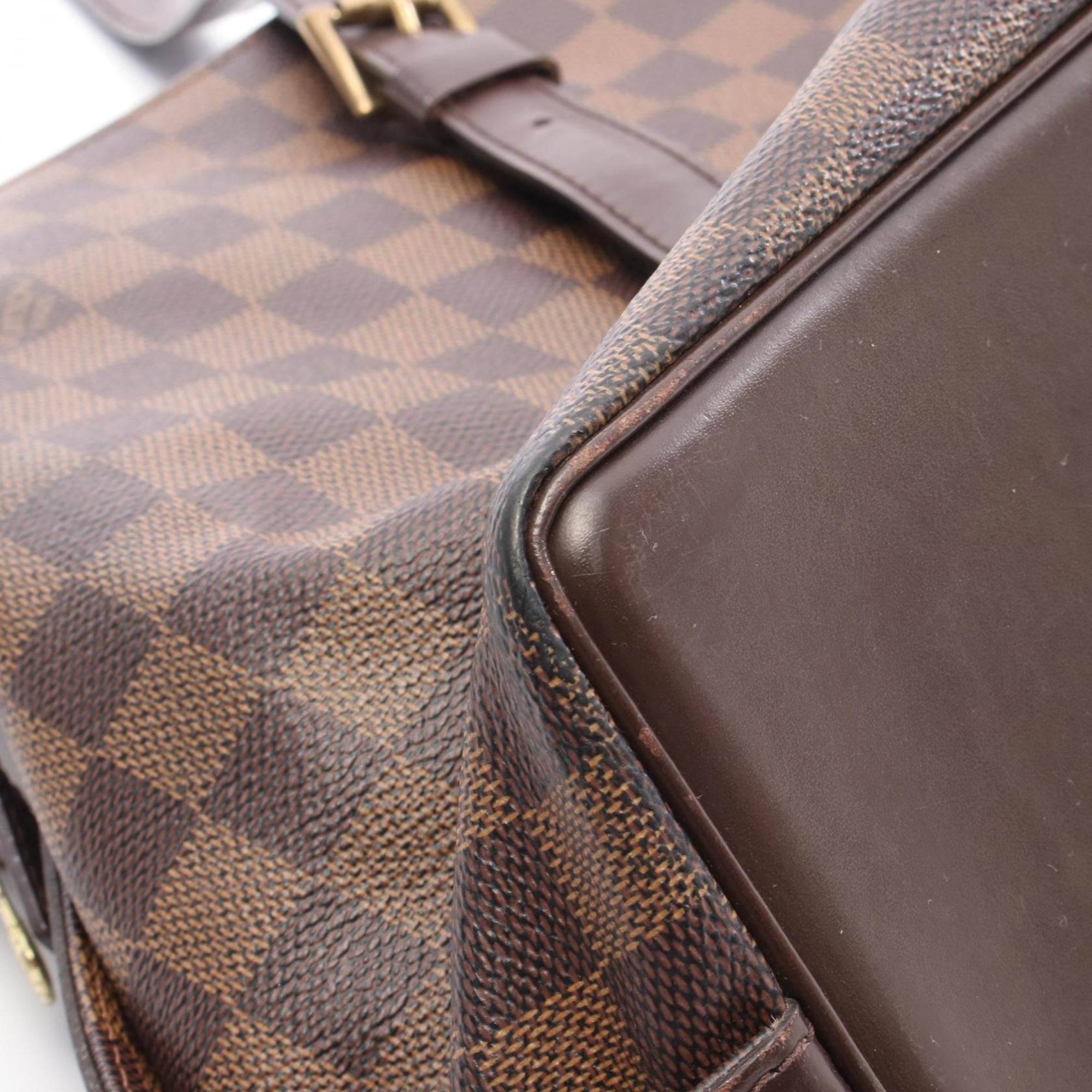 Louis Vuitton Brown Ebene Coated Canvas Leather Tote Bag (Pre-Owned)