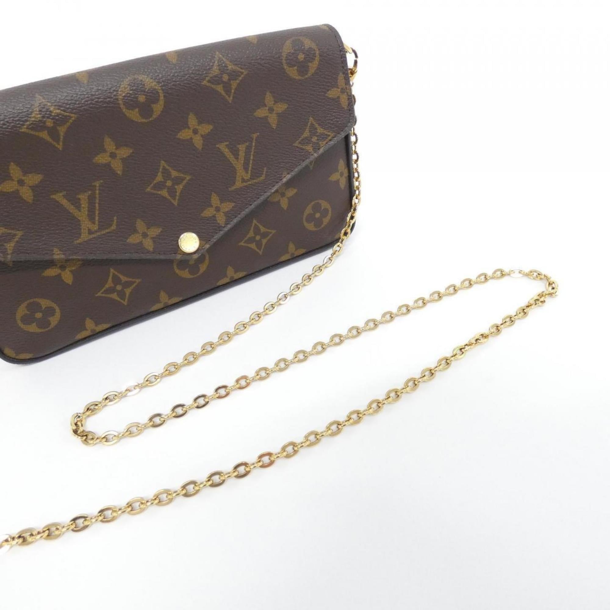 Louis Vuitton Marron Coated Canvas Pochette Shoulder Bag (Pre-Owned)