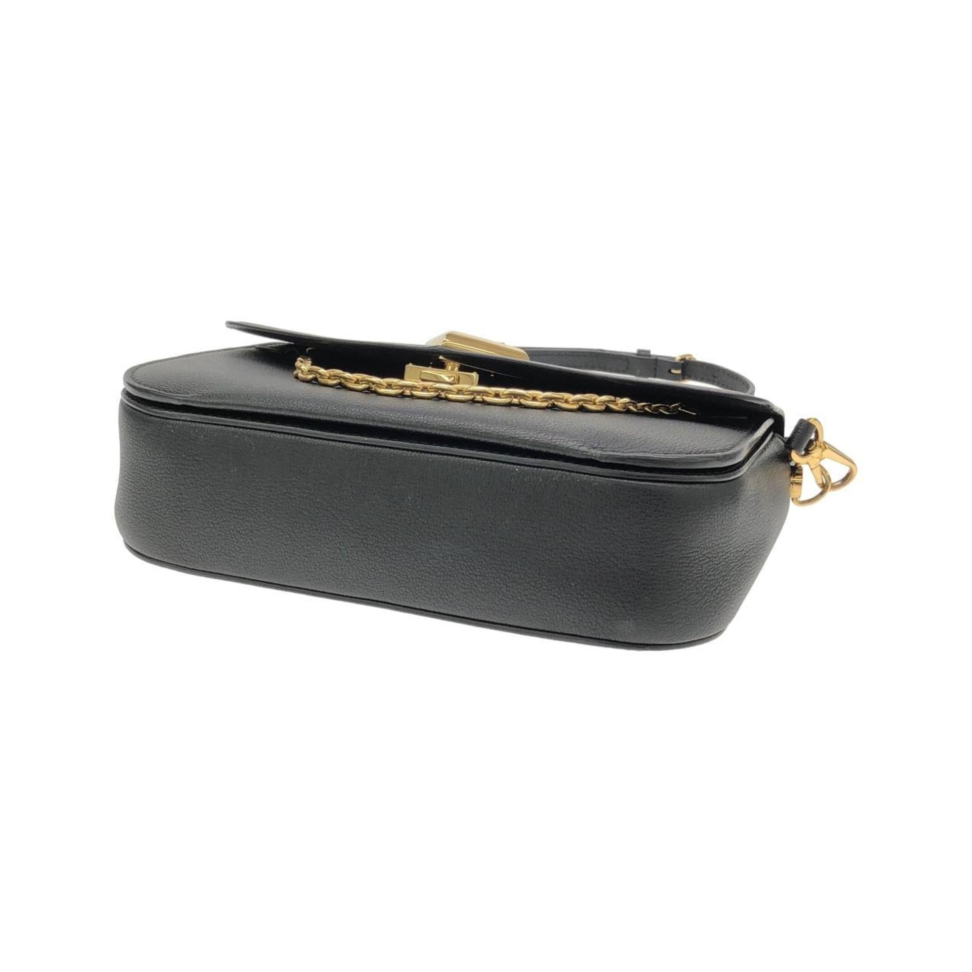 Louis Vuitton Black Leather Shoulder Bag (Pre-Owned)