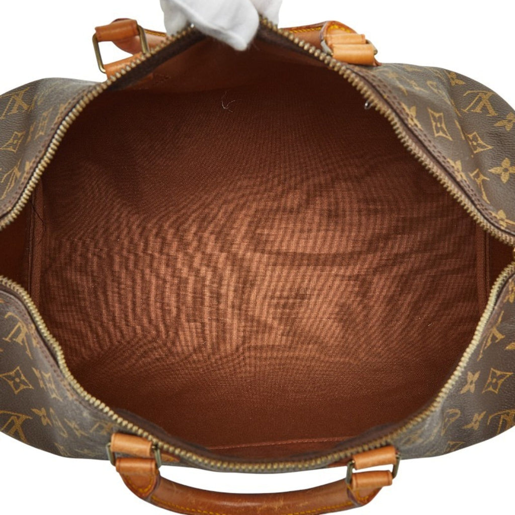 Louis Vuitton Brown Pvc Leather Boston Bag Handbag (Pre-Owned)