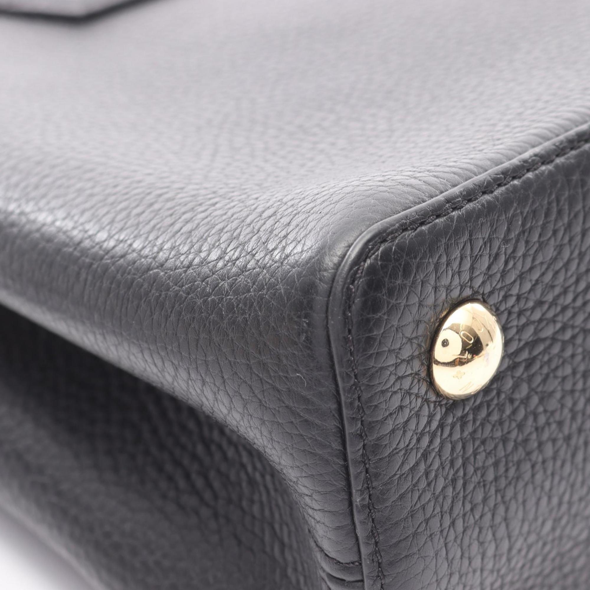 Louis Vuitton Black Noir Leather Handbag (Pre-Owned)