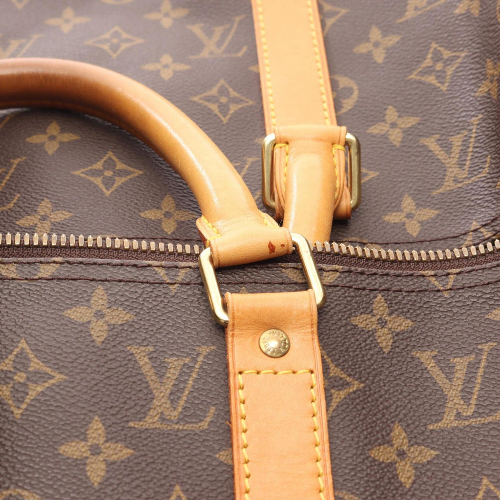 Louis Vuitton Brown Monogram Coated Canvas Leather Boston Bag (Pre-Owned)