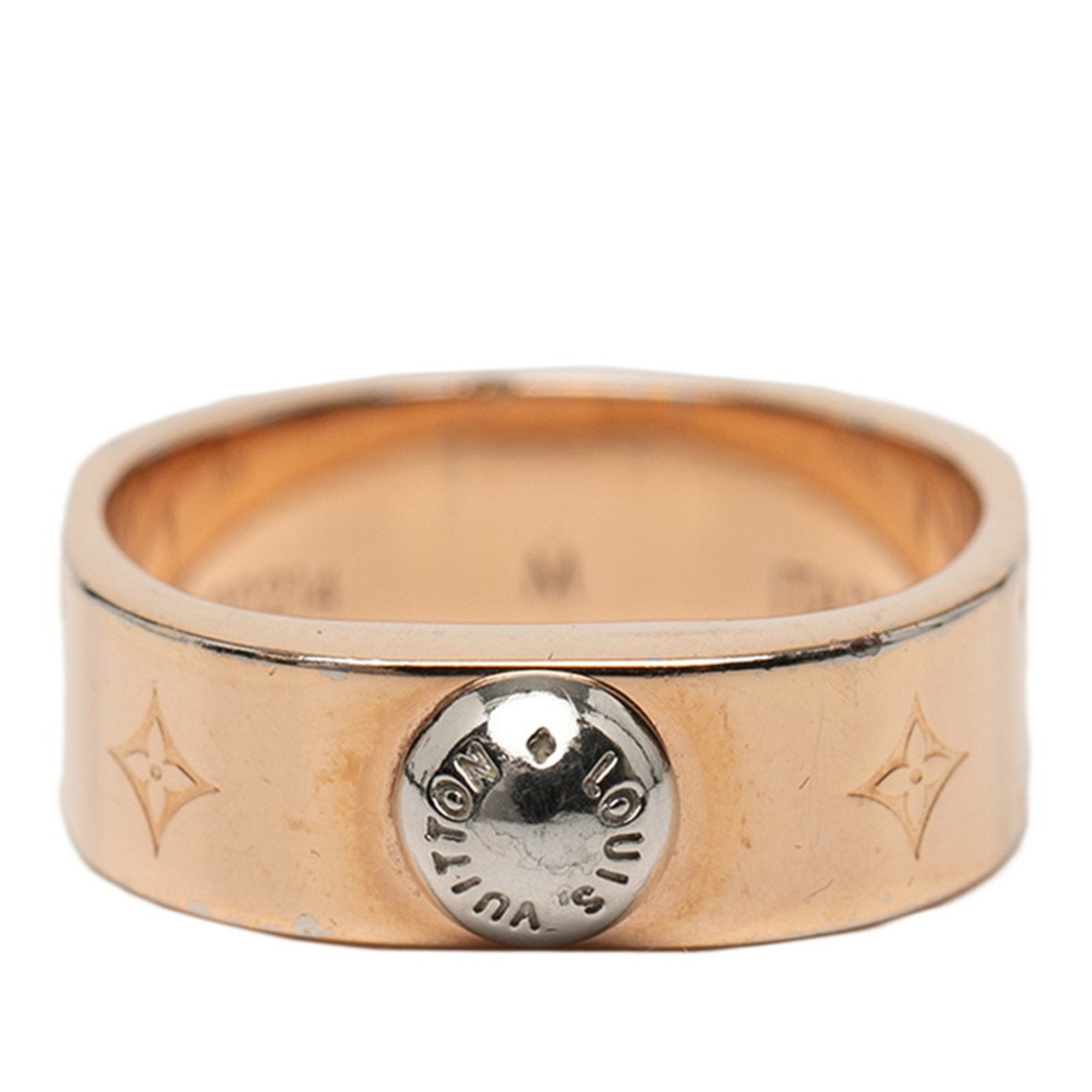 Louis Vuitton Pink Gold Gold Plating Band Ring (Pre-Owned)