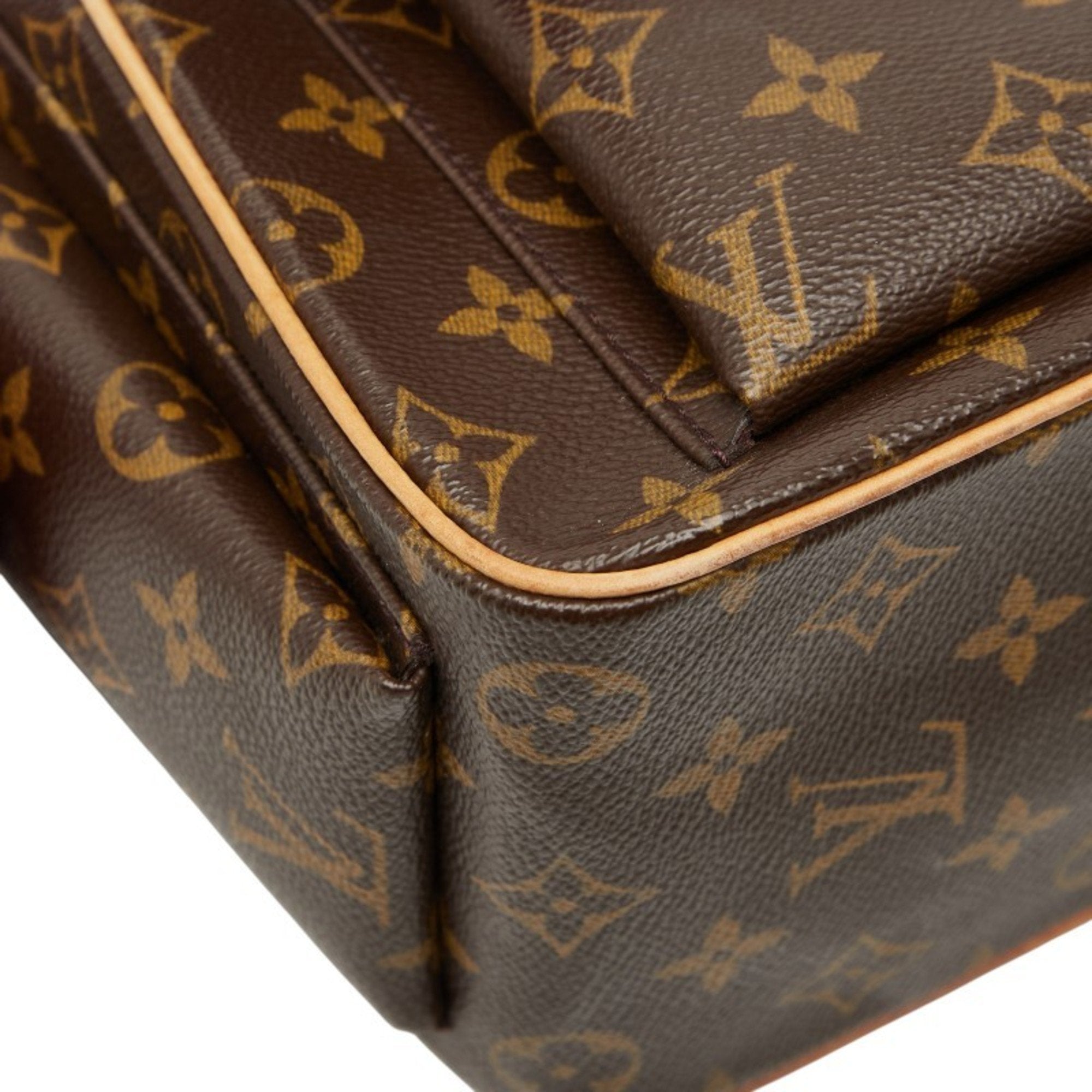 Louis Vuitton Brown Pvc Leather Handbag (Pre-Owned)