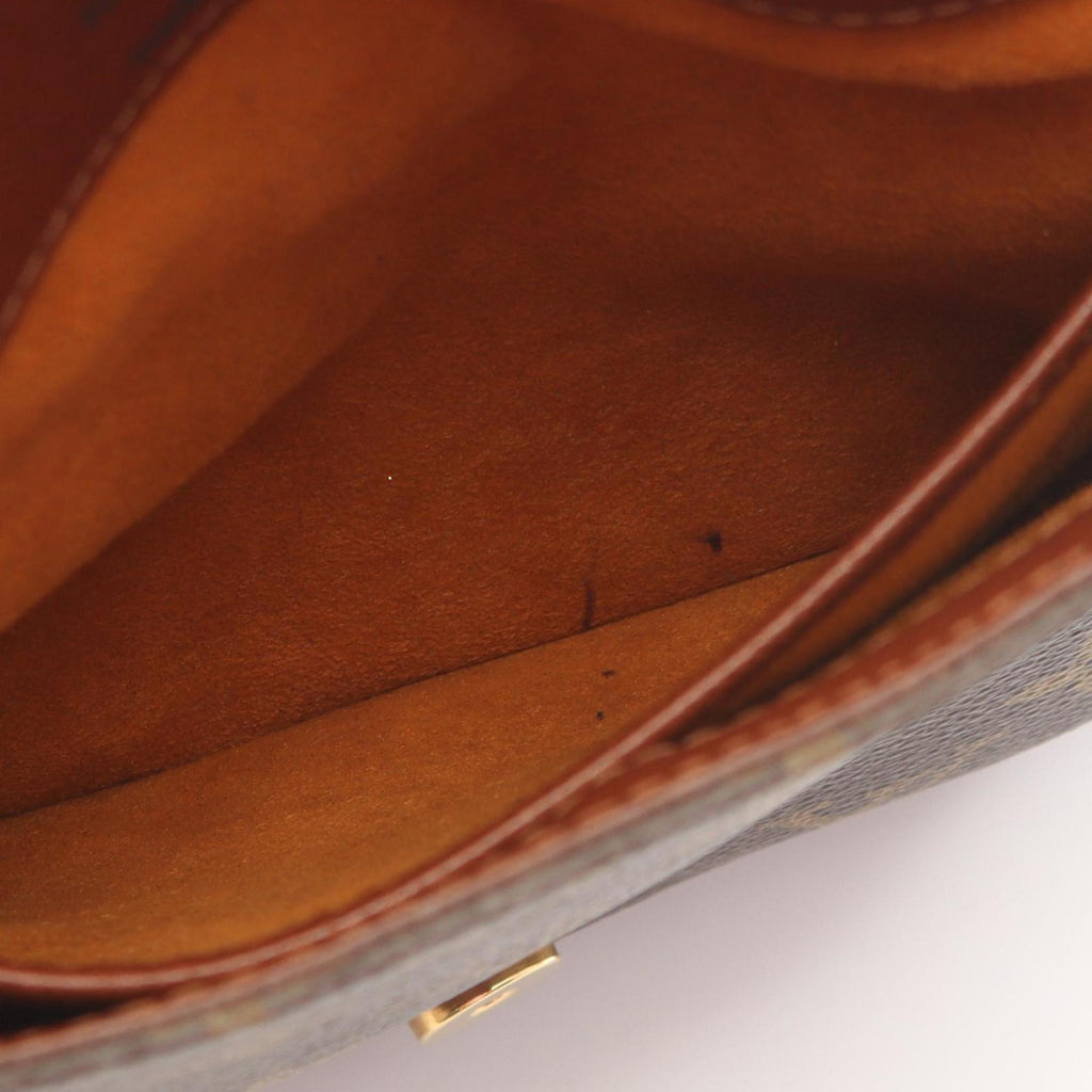 Louis Vuitton Brown Coated Canvas Leather Shoulder Bag (Pre-Owned)