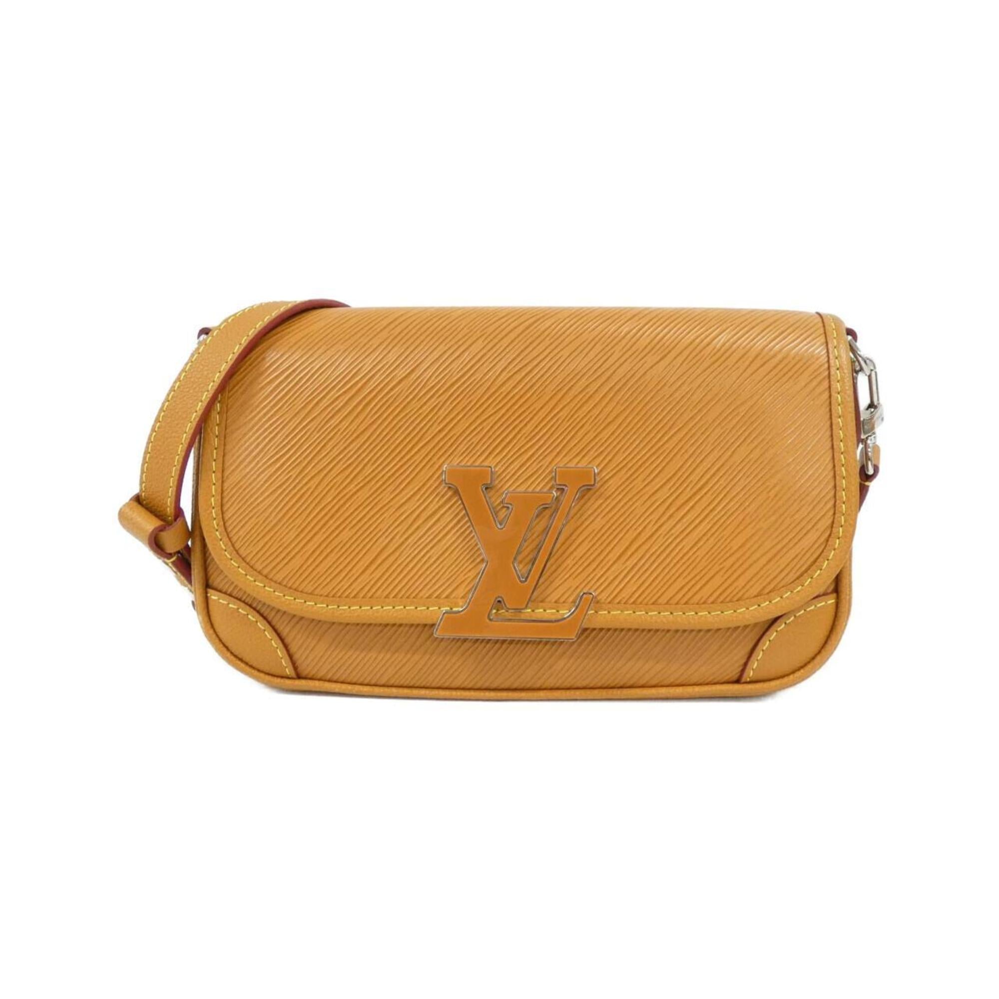 Louis Vuitton Gold Brown Gold Orange Leather Shoulder Bag (Pre-Owned)