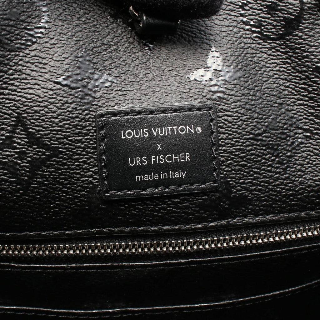 Louis Vuitton Black White Canvas Leather Tote Bag (Pre-Owned)