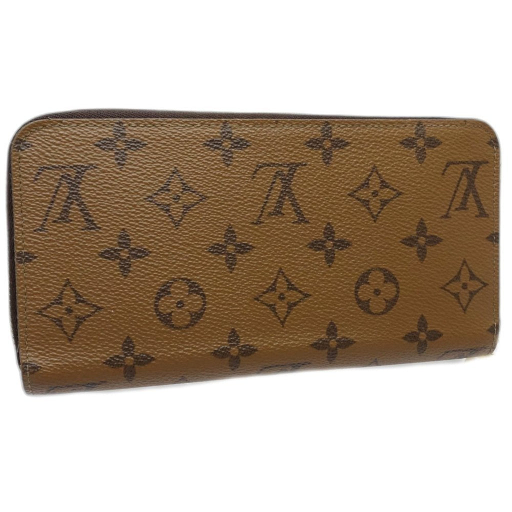 Louis Vuitton Monogram Reverse Brown Leather Long Wallet (Bi-Fold) (Pre-Owned)