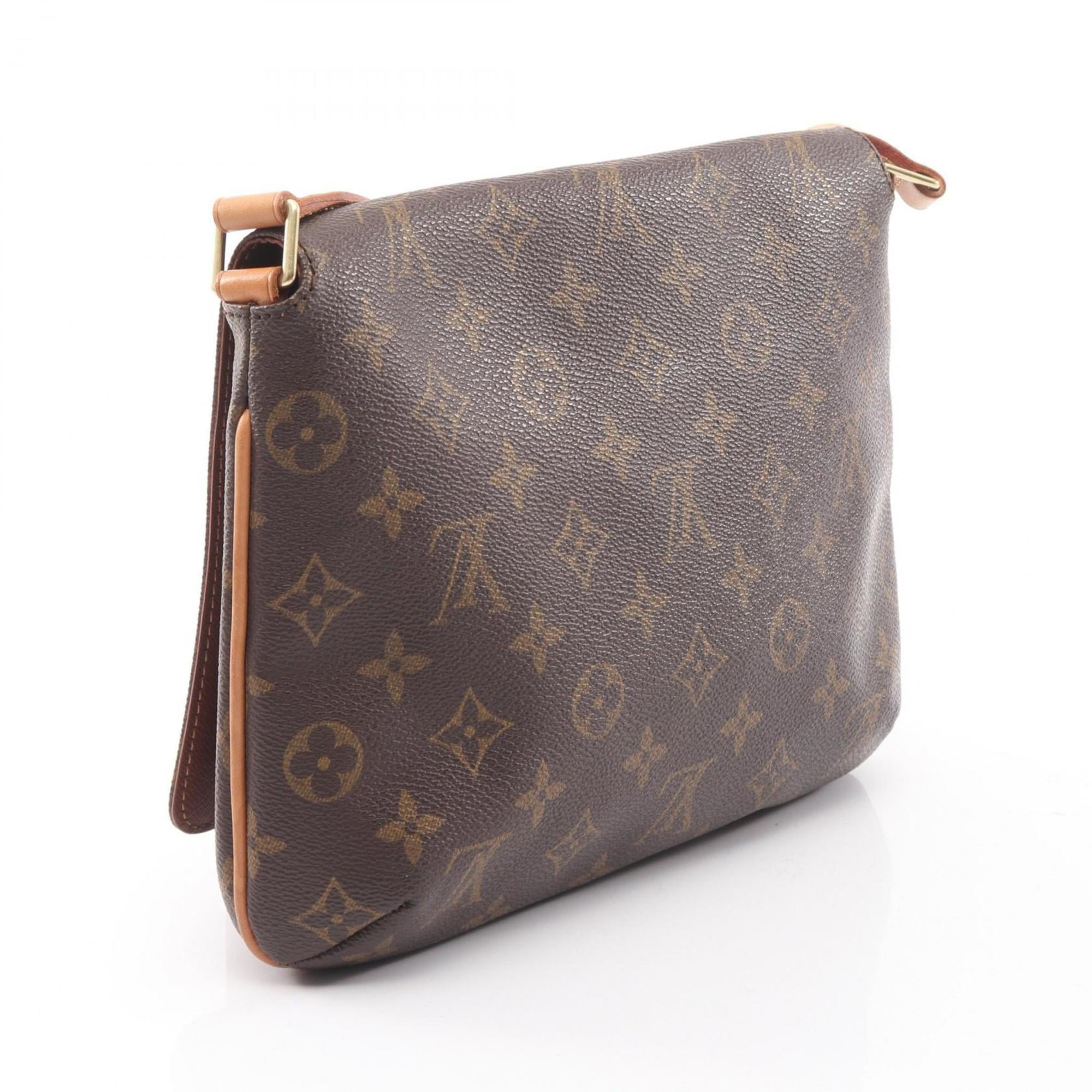 Louis Vuitton Brown Coated Canvas Leather Shoulder Bag (Pre-Owned)