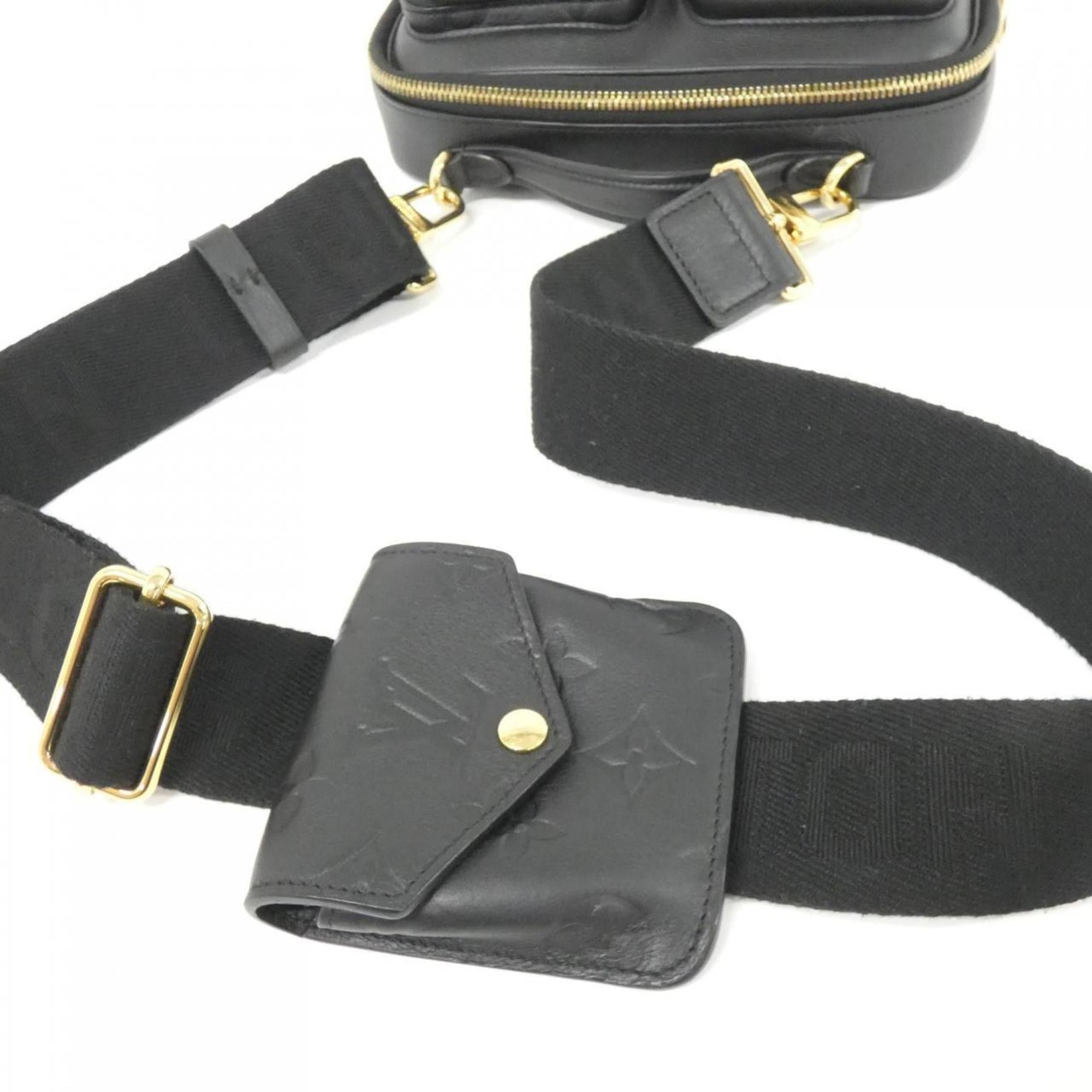 Louis Vuitton Black Leather Shoulder Bag (Pre-Owned)