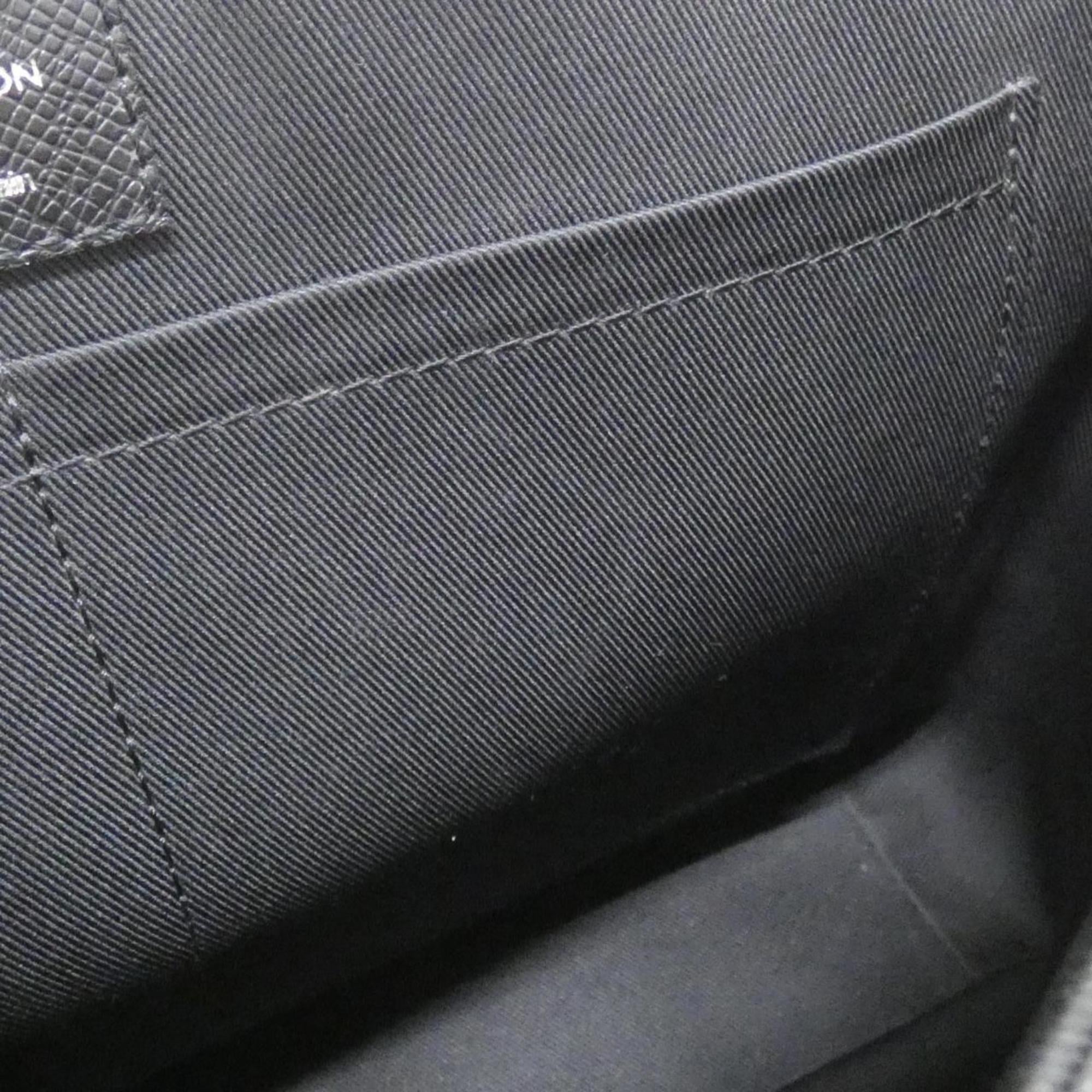 Louis Vuitton Black Coated Canvas Leather Shoulder Bag (Pre-Owned)
