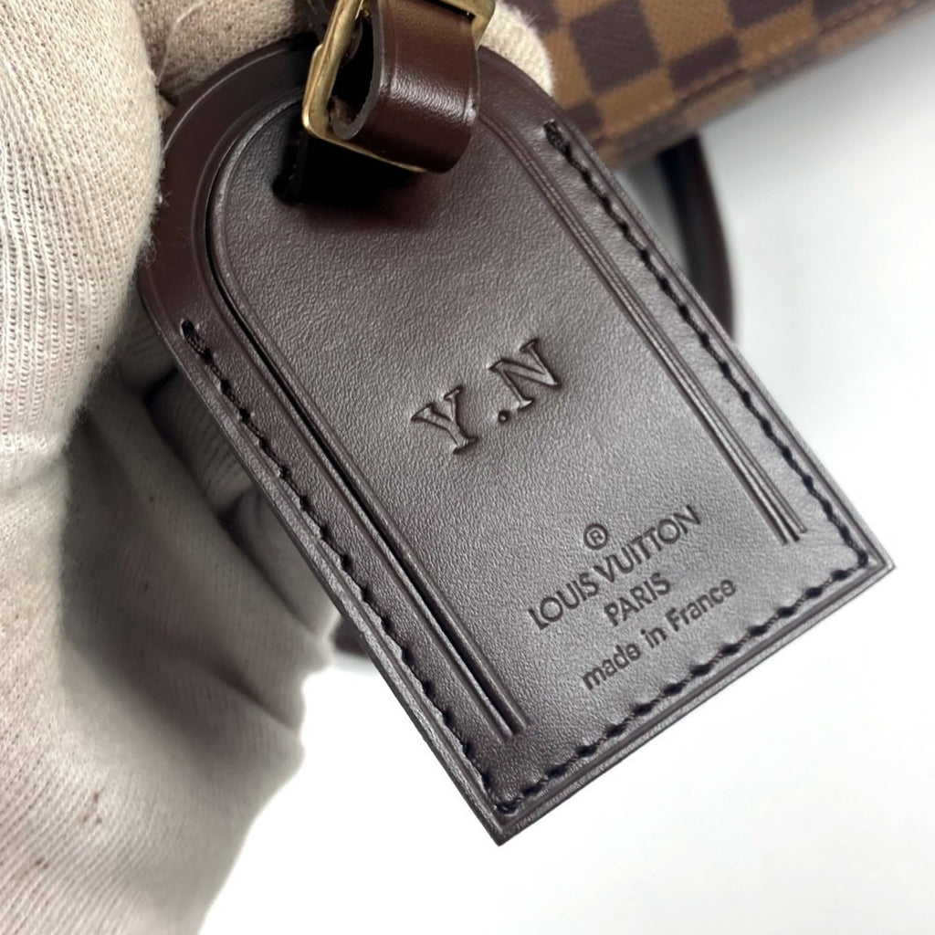 Louis Vuitton Brown Damier Canvas Ebene Damier Canvas Boston Bag (Pre-Owned)
