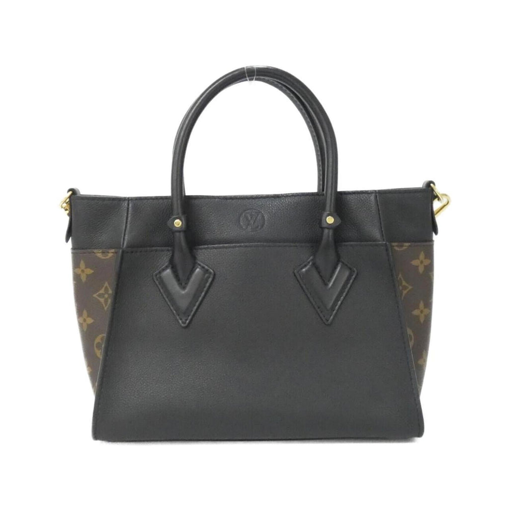 Louis Vuitton Black Coated Canvas Leather Handbag (Pre-Owned)