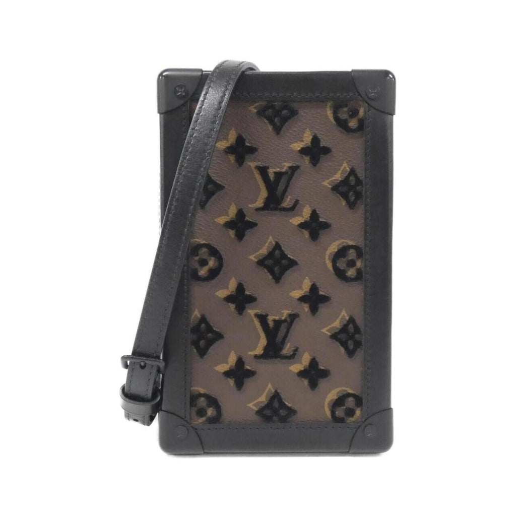 Louis Vuitton Black Dark Brown Marron Coated Canvas Shoulder Bag (Pre-Owned)
