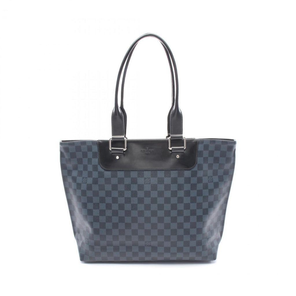 Louis Vuitton Black Navy Coated Canvas Tote Bag (Pre-Owned)