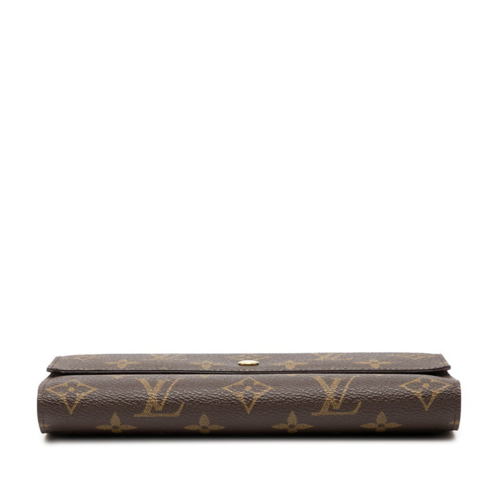 Louis Vuitton Brown Pvc Leather Long Wallet (Tri-Fold) (Pre-Owned)