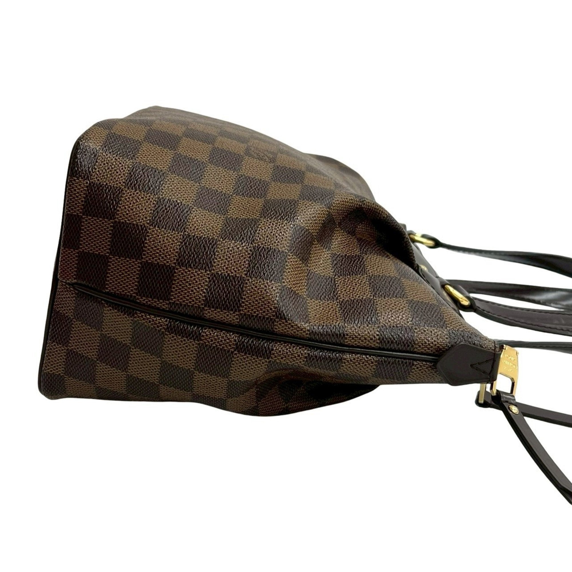 Louis Vuitton Brown Leather Pvc Handbag Tote Bag (Pre-Owned)
