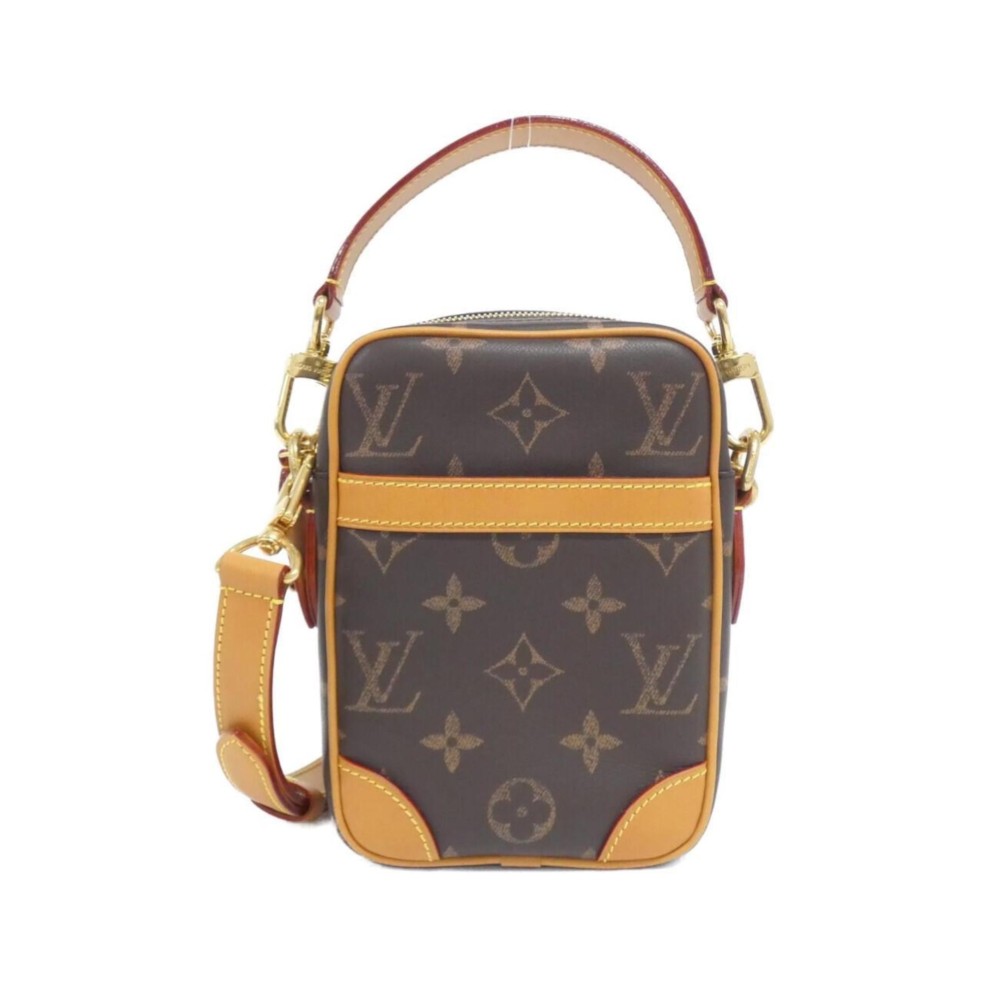 Louis Vuitton Monogram Marron Leather Shoulder Bag (Pre-Owned)