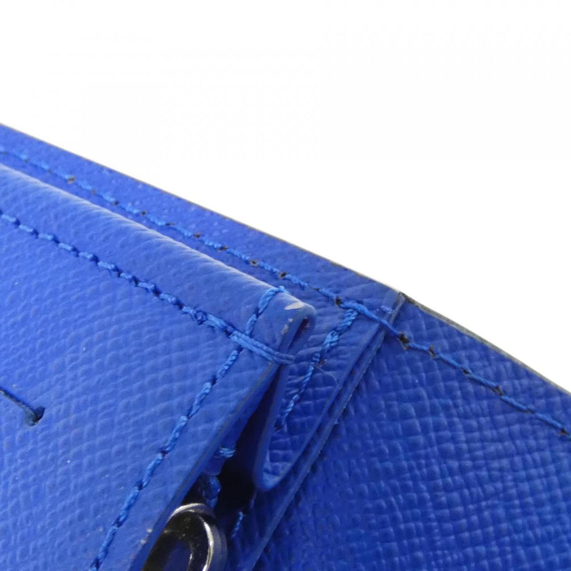 Louis Vuitton Black Blue Leather Long Wallet (Bi-Fold) (Pre-Owned)