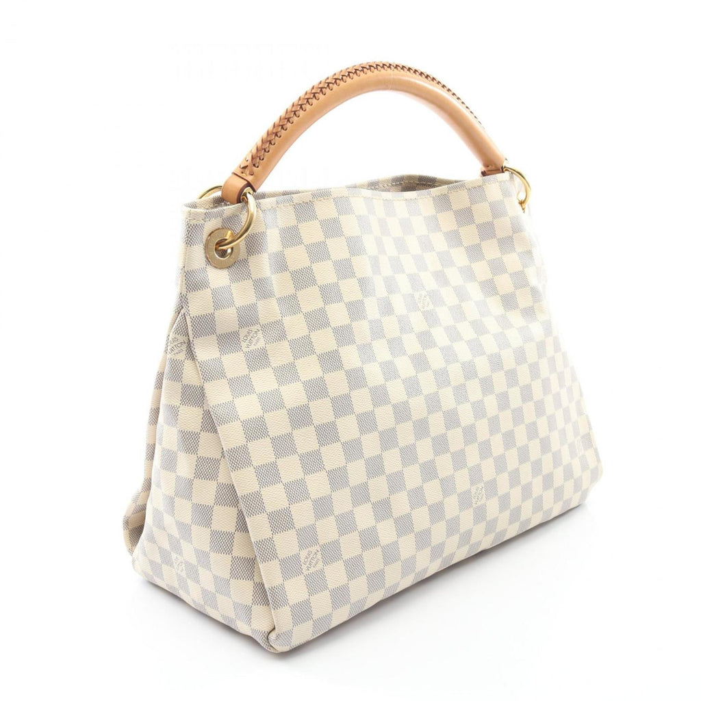 Louis Vuitton White Coated Canvas Leather Shoulder Bag (Pre-Owned)