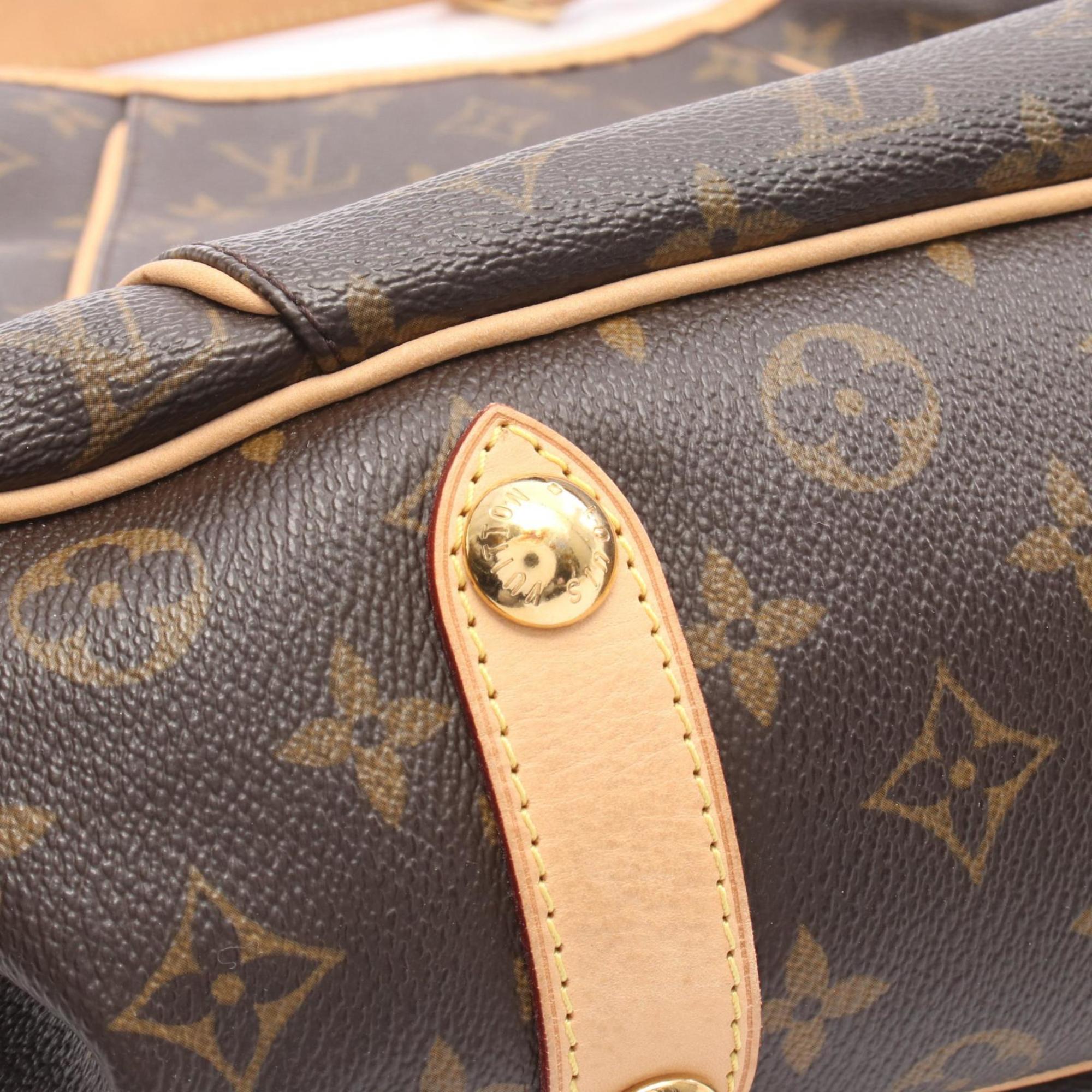 Louis Vuitton Brown Coated Canvas Leather Shoulder Bag (Pre-Owned)