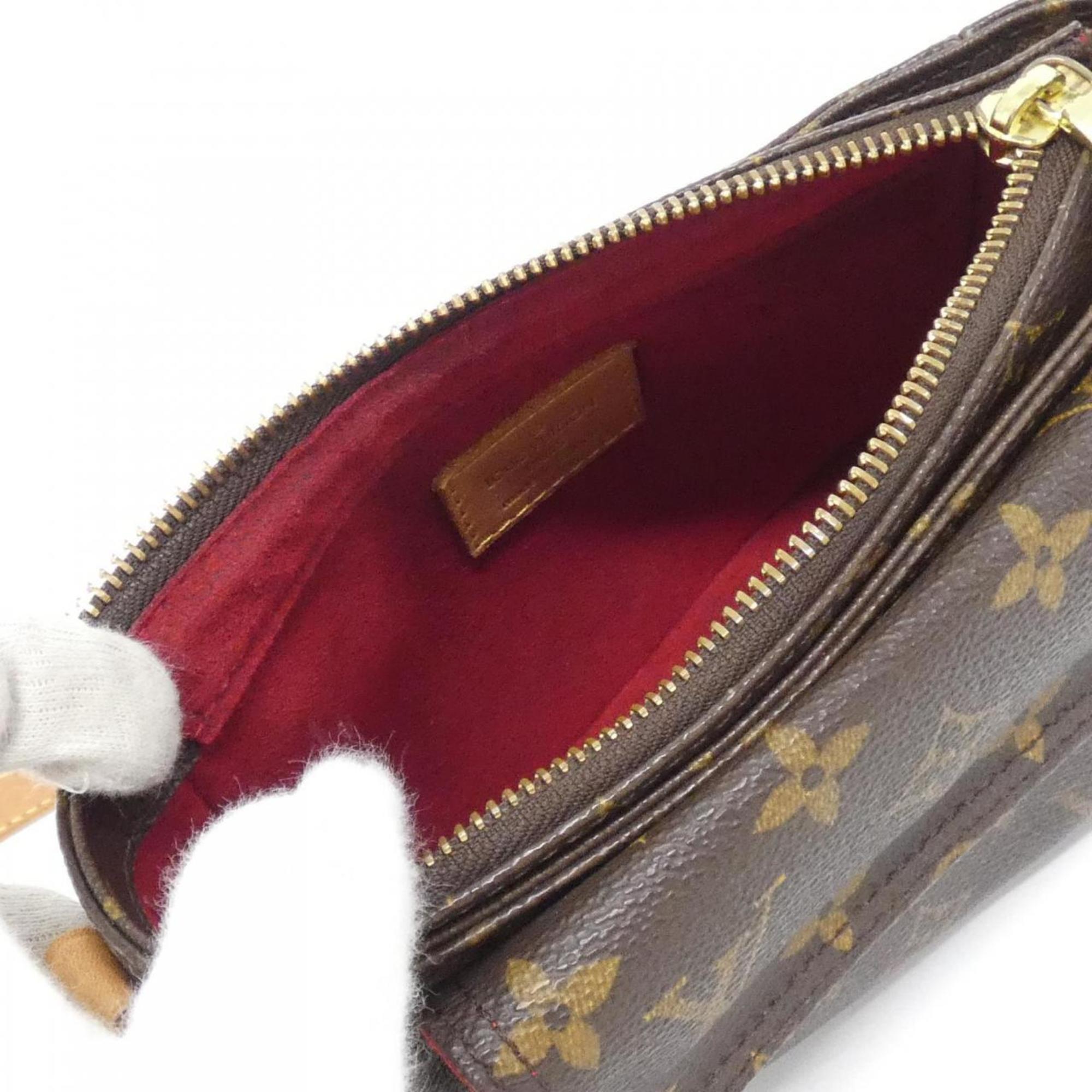 Louis Vuitton Marron Coated Canvas Shoulder Bag (Pre-Owned)