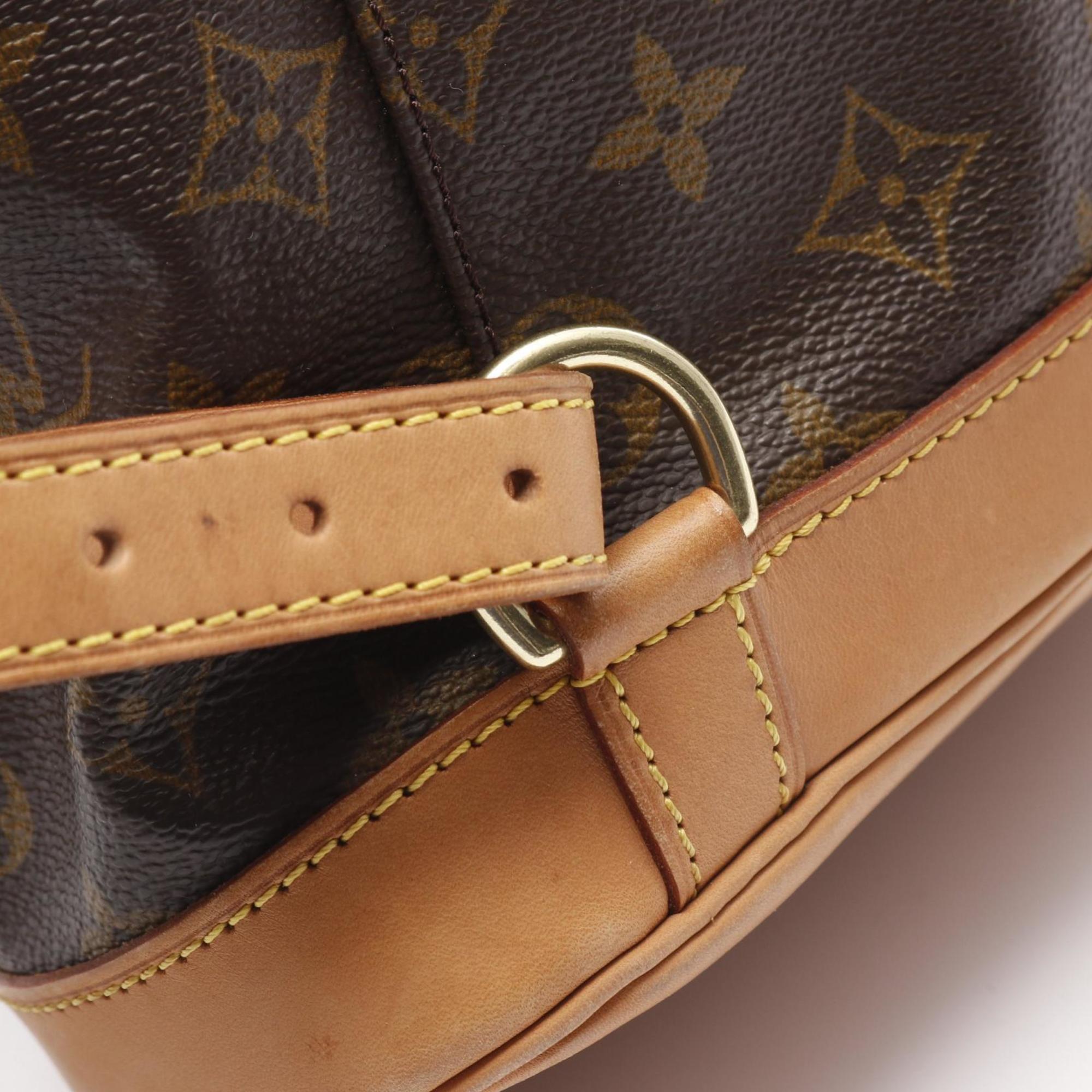 Louis Vuitton Brown Coated Canvas Leather Backpack (Pre-Owned)